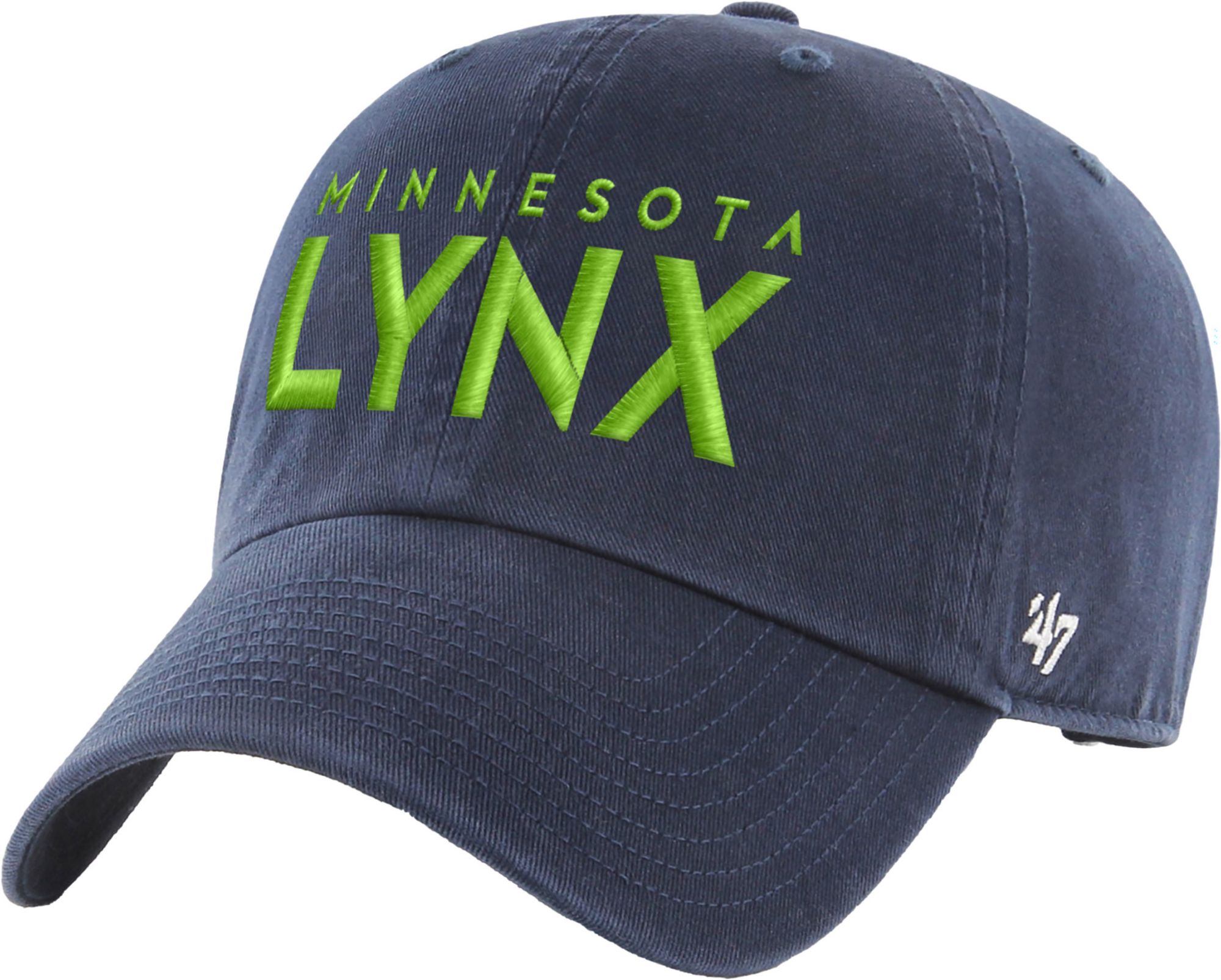 47 Adult Minnesota Lynx Navy Script Wordmark Clean Up Adjustable