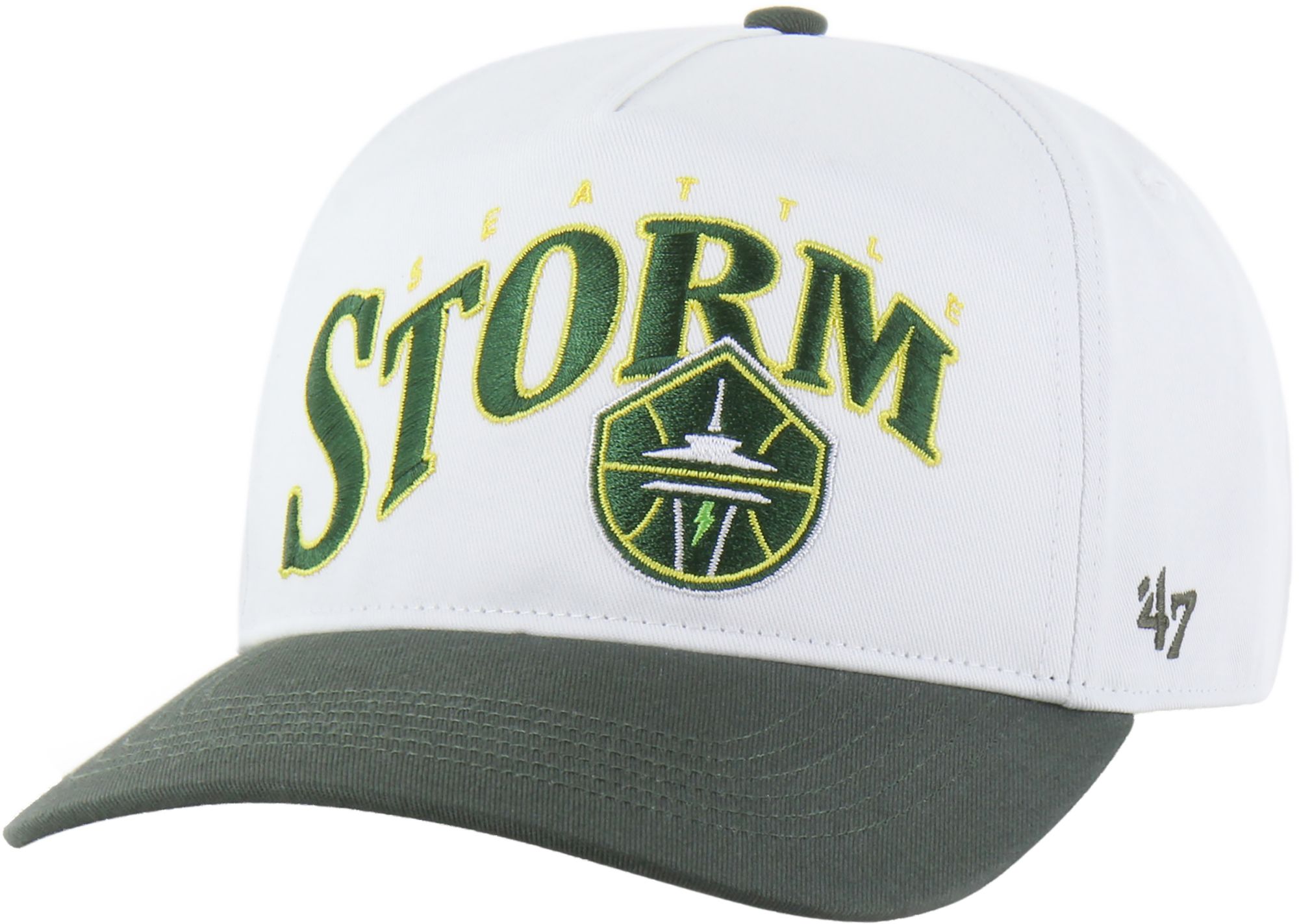 47 Adult Seattle Storm White Two Tone Wave Hitch Adjustable Hat