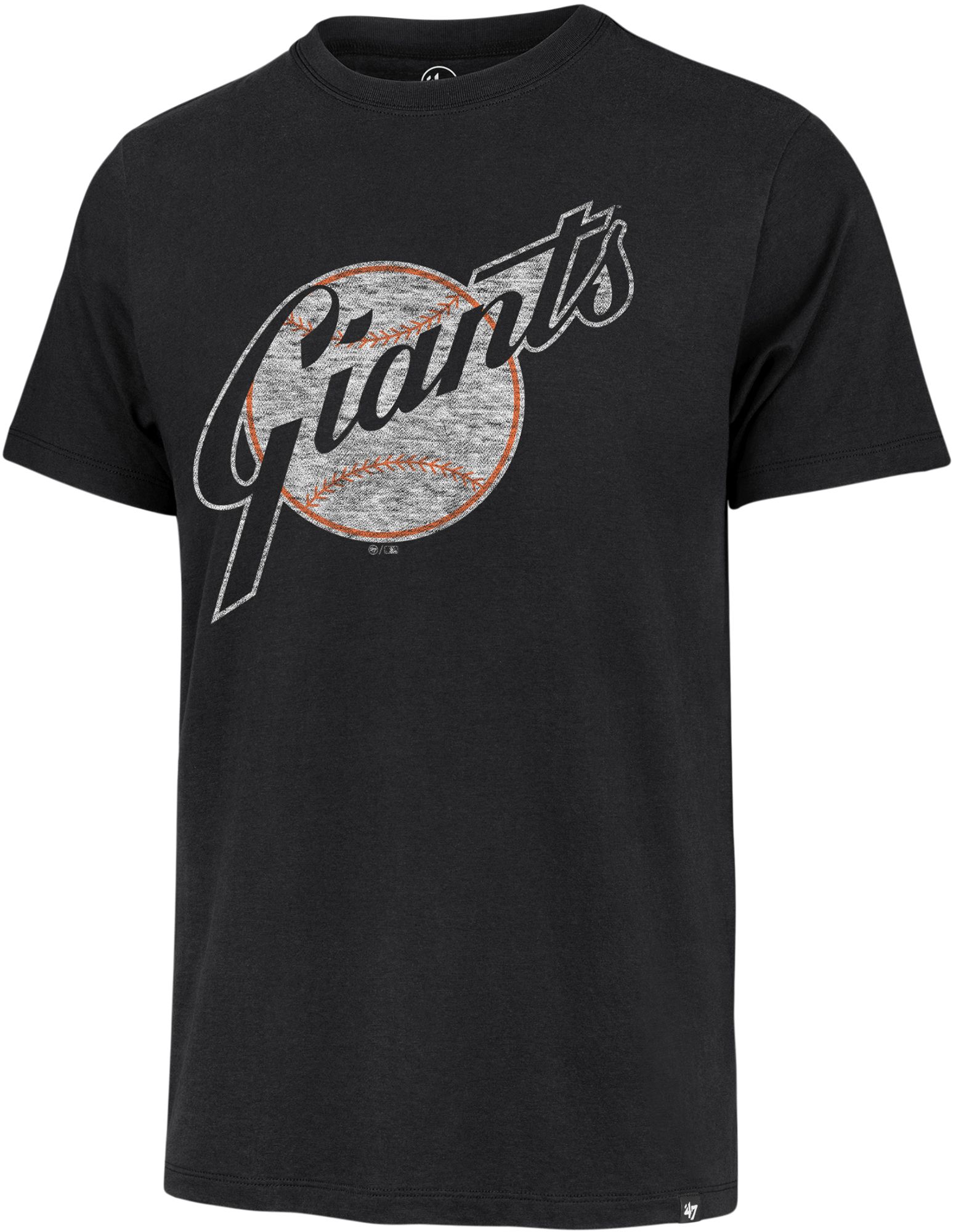 47 Men's San Francisco Giants Black Franklin Cooperstown T-Shirt