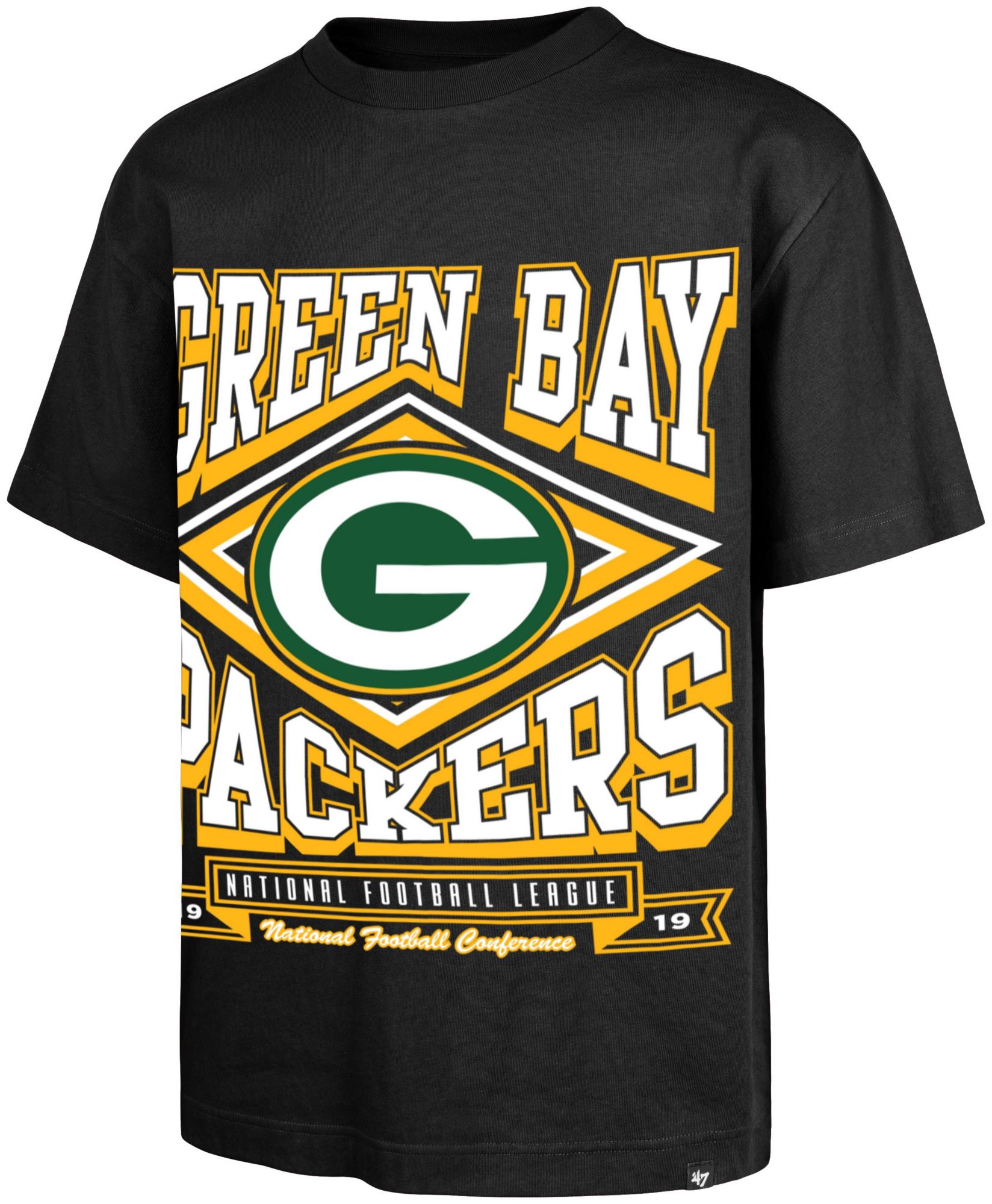 47 Men's Green Bay Packers Black Heater Foundation T-Shirt