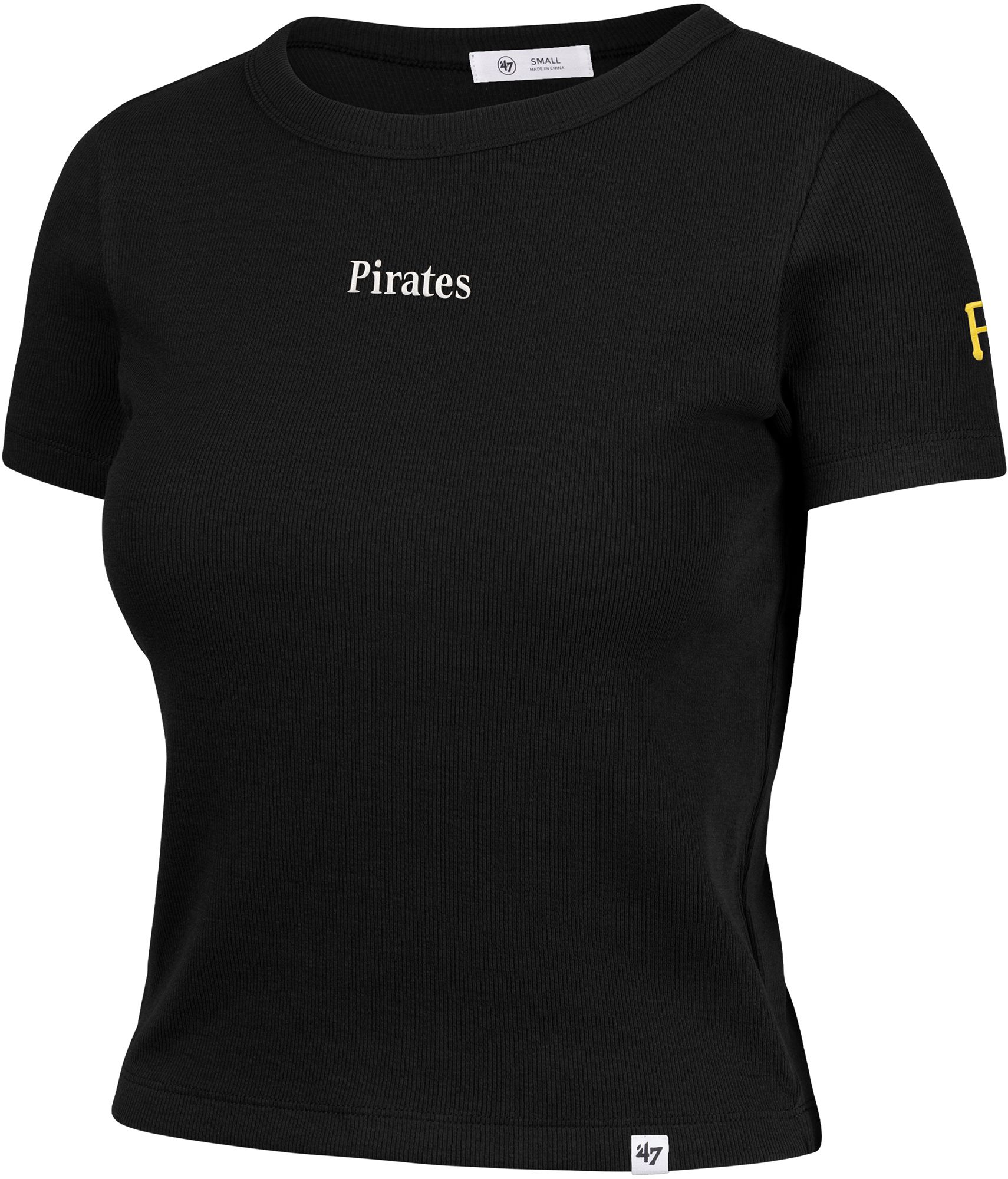 47 Women's Pittsburgh Pirates Black With Love Baby Ribbed T-Shirt
