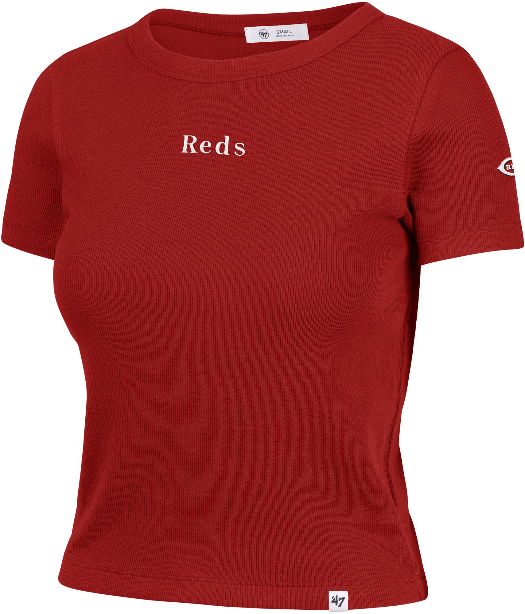 47 Women's Cincinnati Reds Red With Love Baby Ribbed T-Shirt