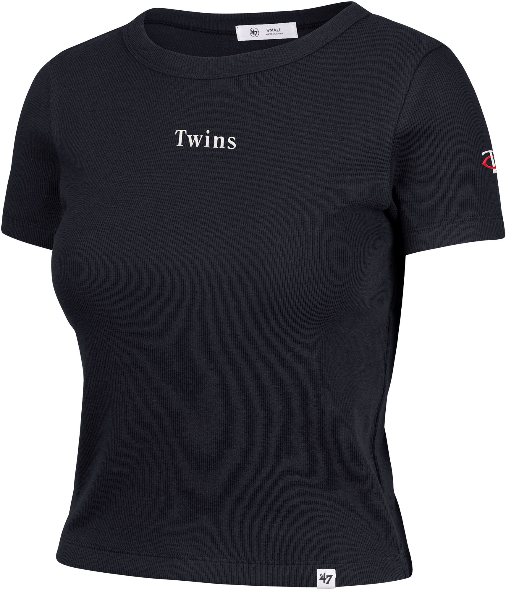 47 Women's Minnesota Twins Navy With Love Baby Ribbed T-Shirt