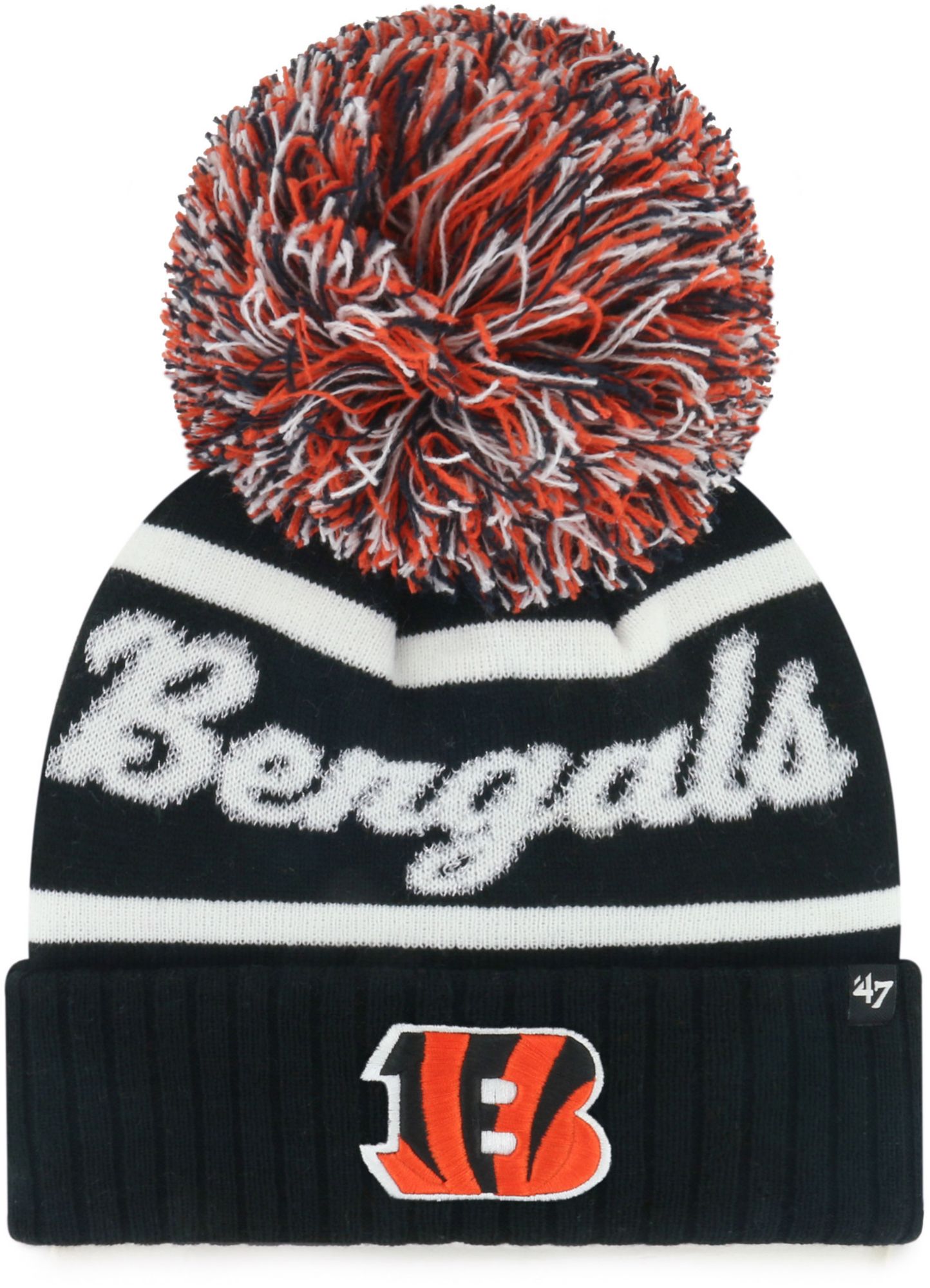 47 Women's Cincinnati Bengals Black Spirited Cuffed Knit Beanie