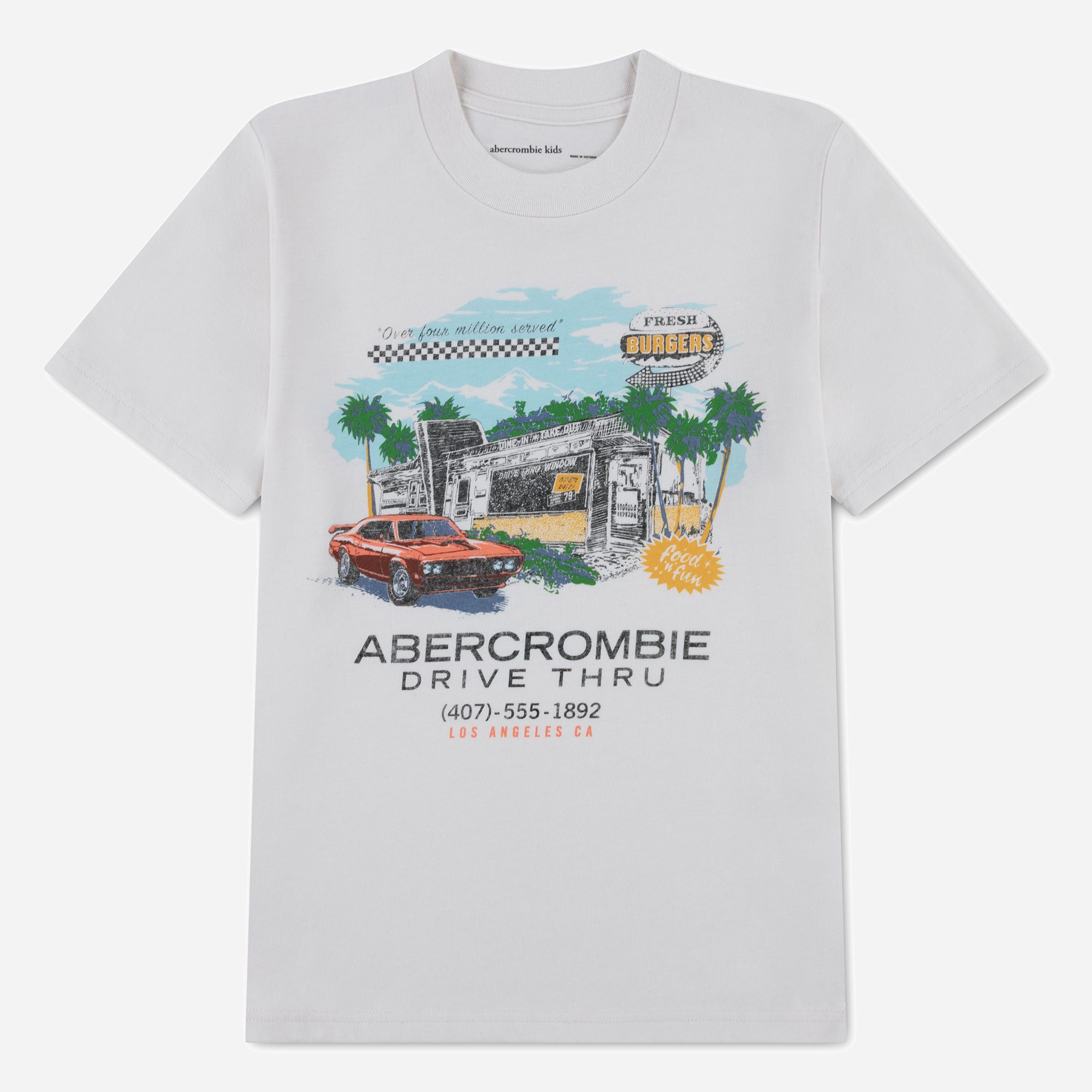 abercrombie kids fresh burgers graphic tee | Dick