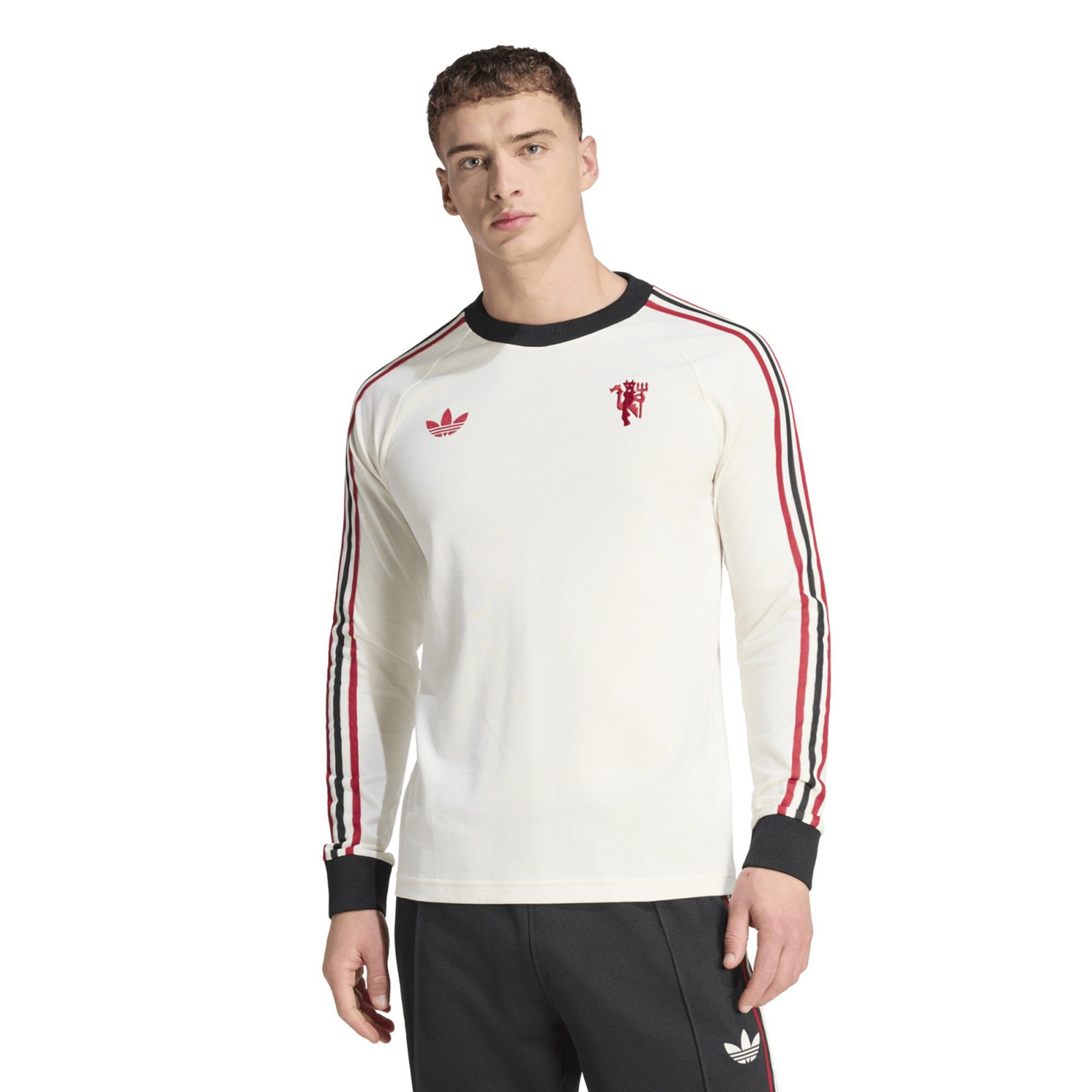 adidas Adult Manchester United Off-White 2025 Home Long Sleeve