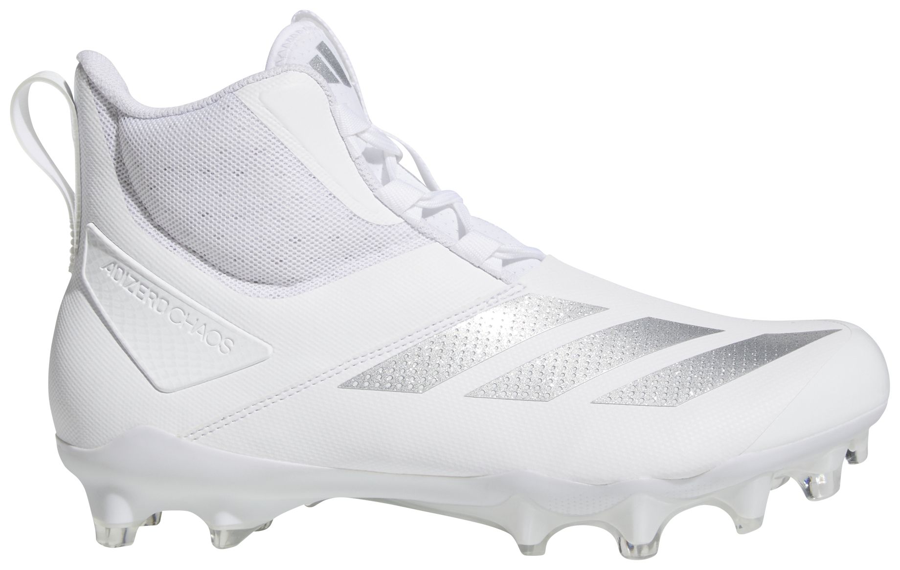 adidas Men\'s 16 adizero Chaos Mid Lineman Football Cleats in White/Silver Men main image 2