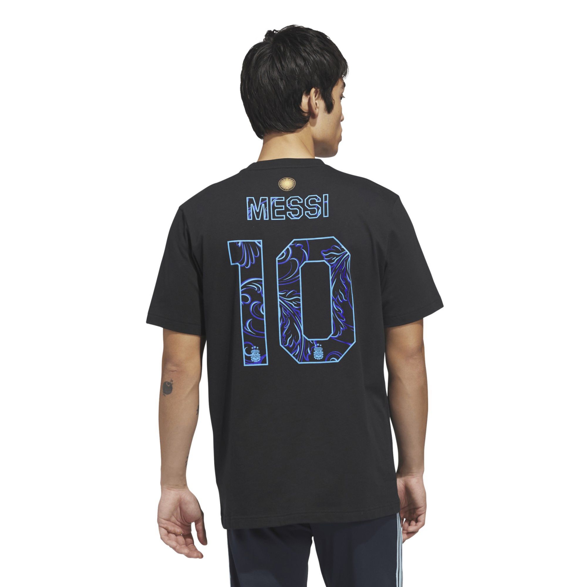  アルゼンチン MESSI 10 シャツ ブラック　オーセンティック adidas Adult Argentina Lionel Messi #10 Black 2026 Away T-Shirt