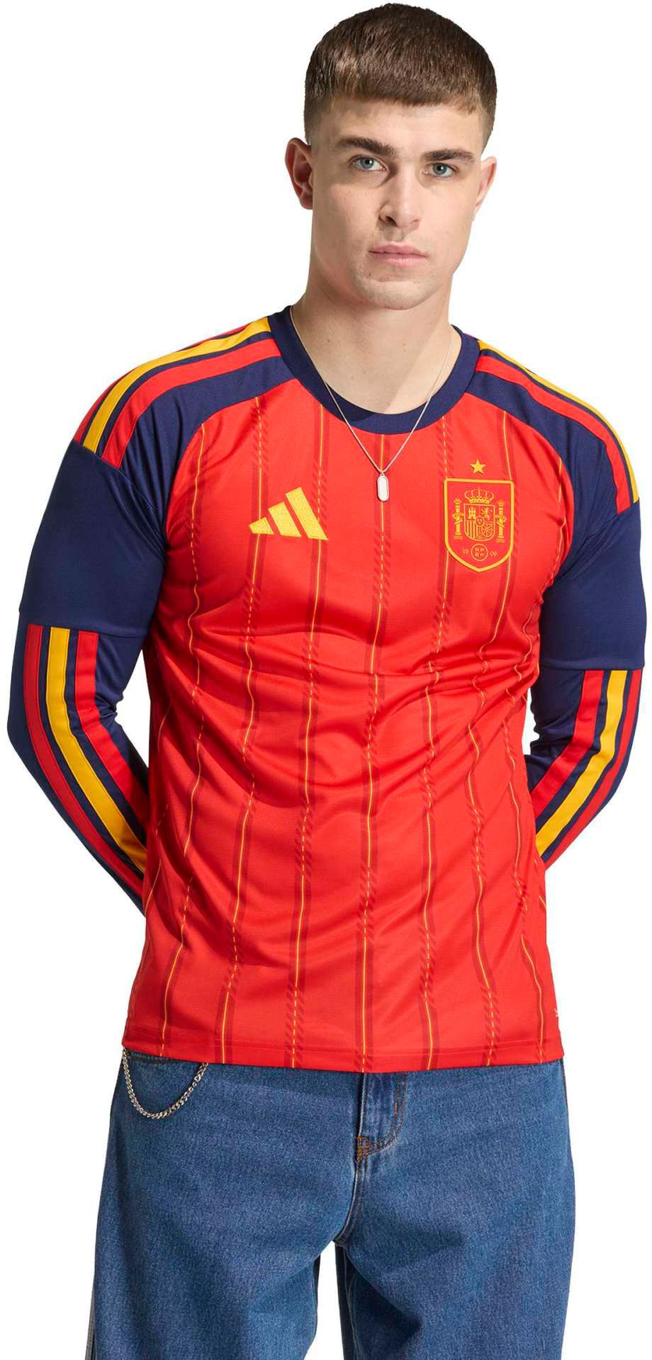 adidas Adult Spain 2026 Home Long Sleeve Replica Jersey | Dick's