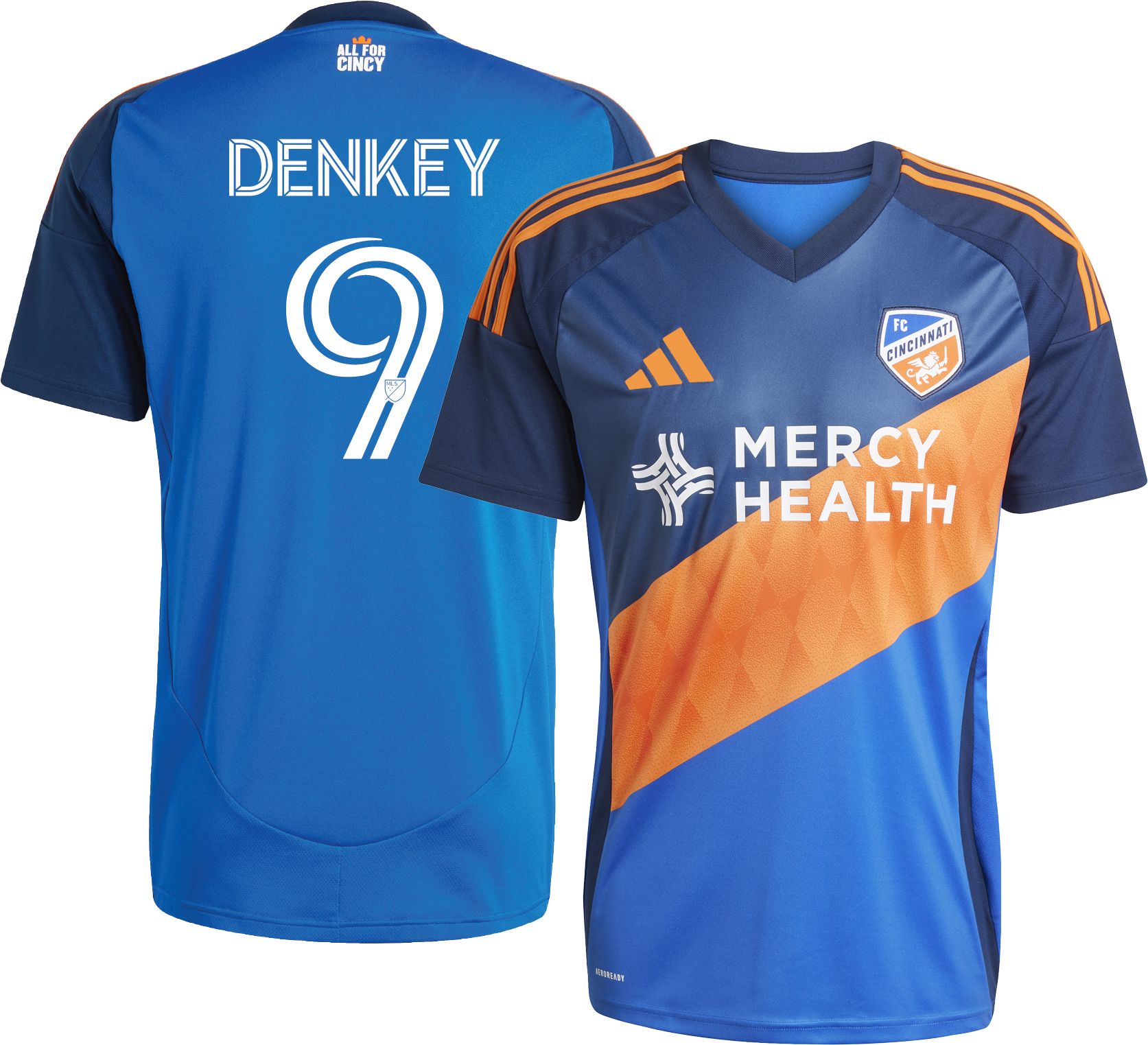 adidas Adult FC Cincinnati Kevin Denkey #9 2025 Primary Replica