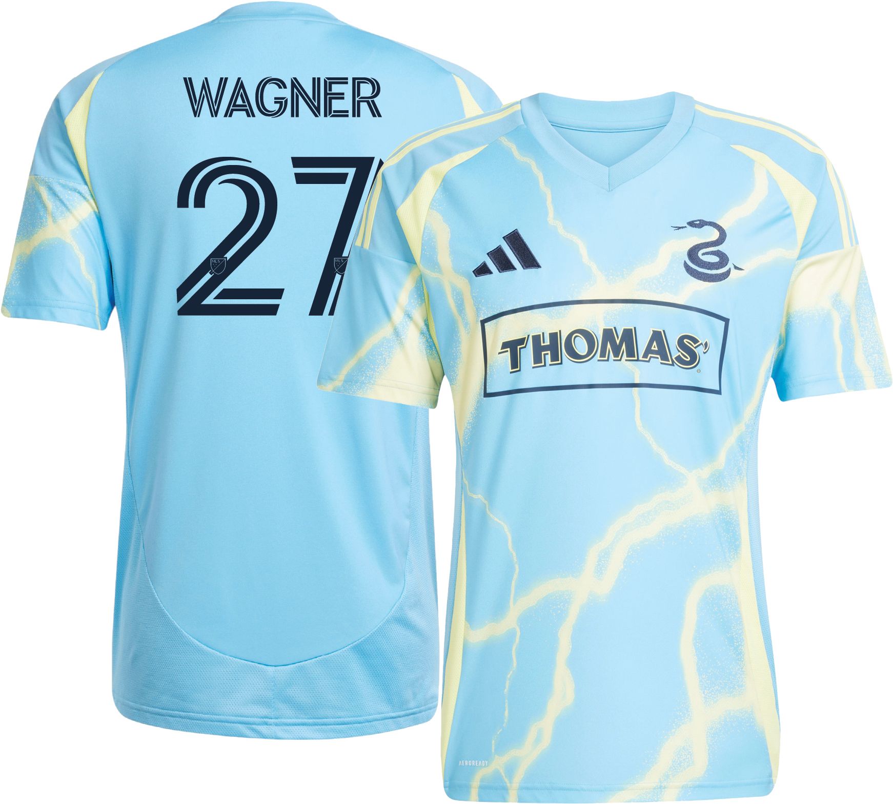 FANATIC 144 UNION S セット adidas Adult Philadelphia Union Kai Wagner #27 2025 Secondary