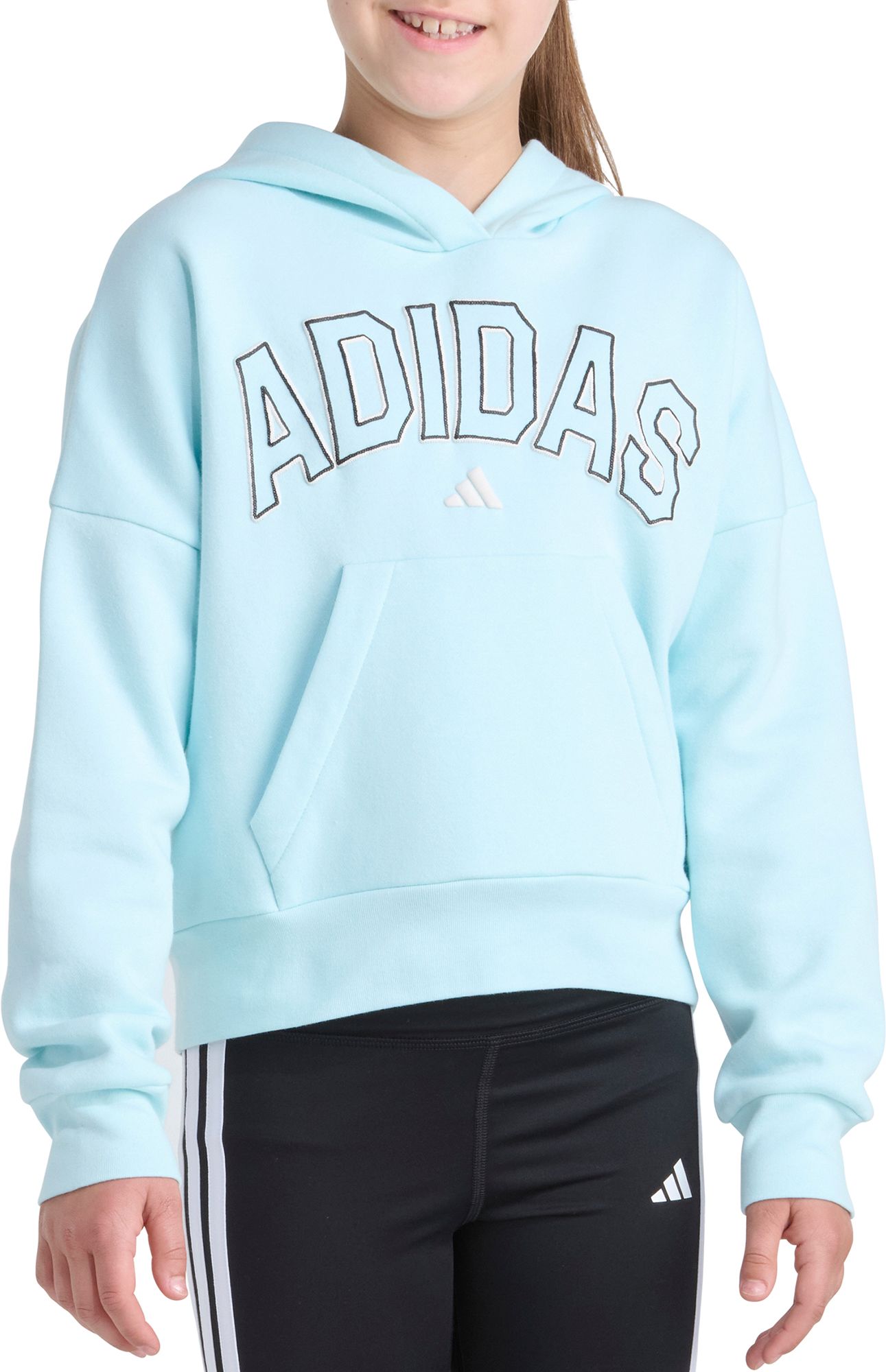 adidas Girls' Graphic Fleece Pullover Hoodie | Dick's Sporting Goods