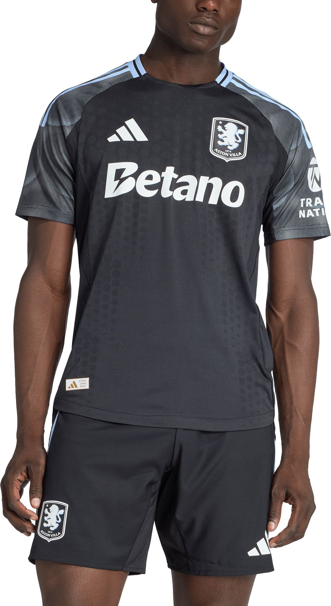 adidas Adult Aston Villa 2025-26 Black Away Authentic Jersey