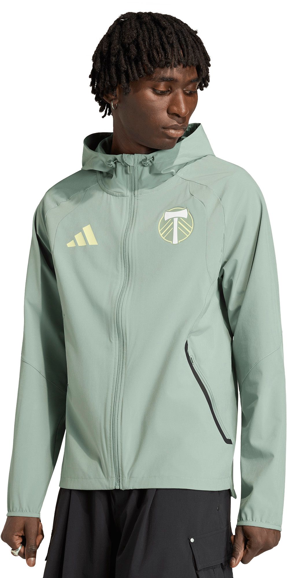 adidas Men's Portland Timbers Green 2026 Home Travel Full-Zip