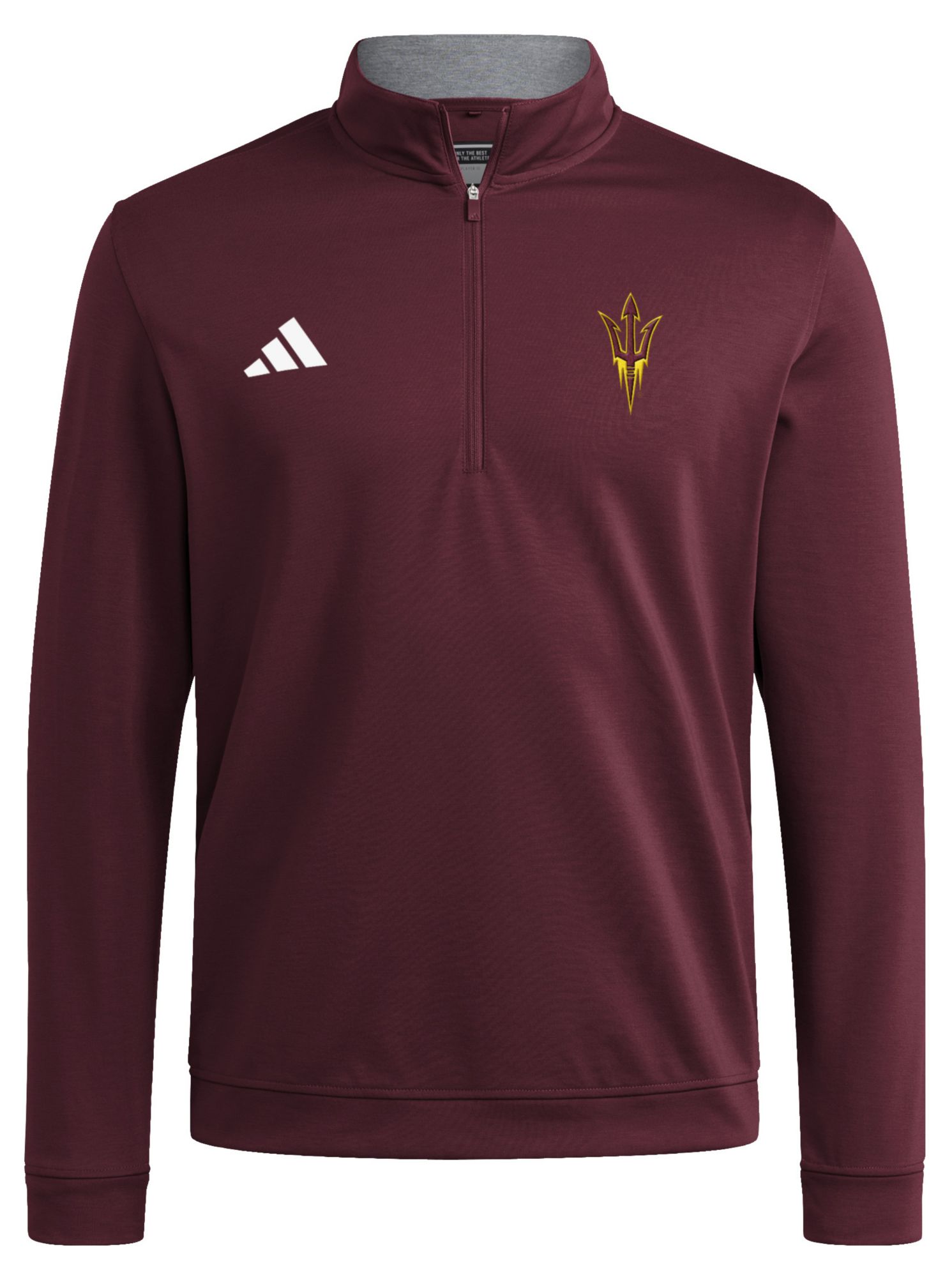 adidas Men's Arizona State Sun Devils Medium Red Elevated 1/4 Zip