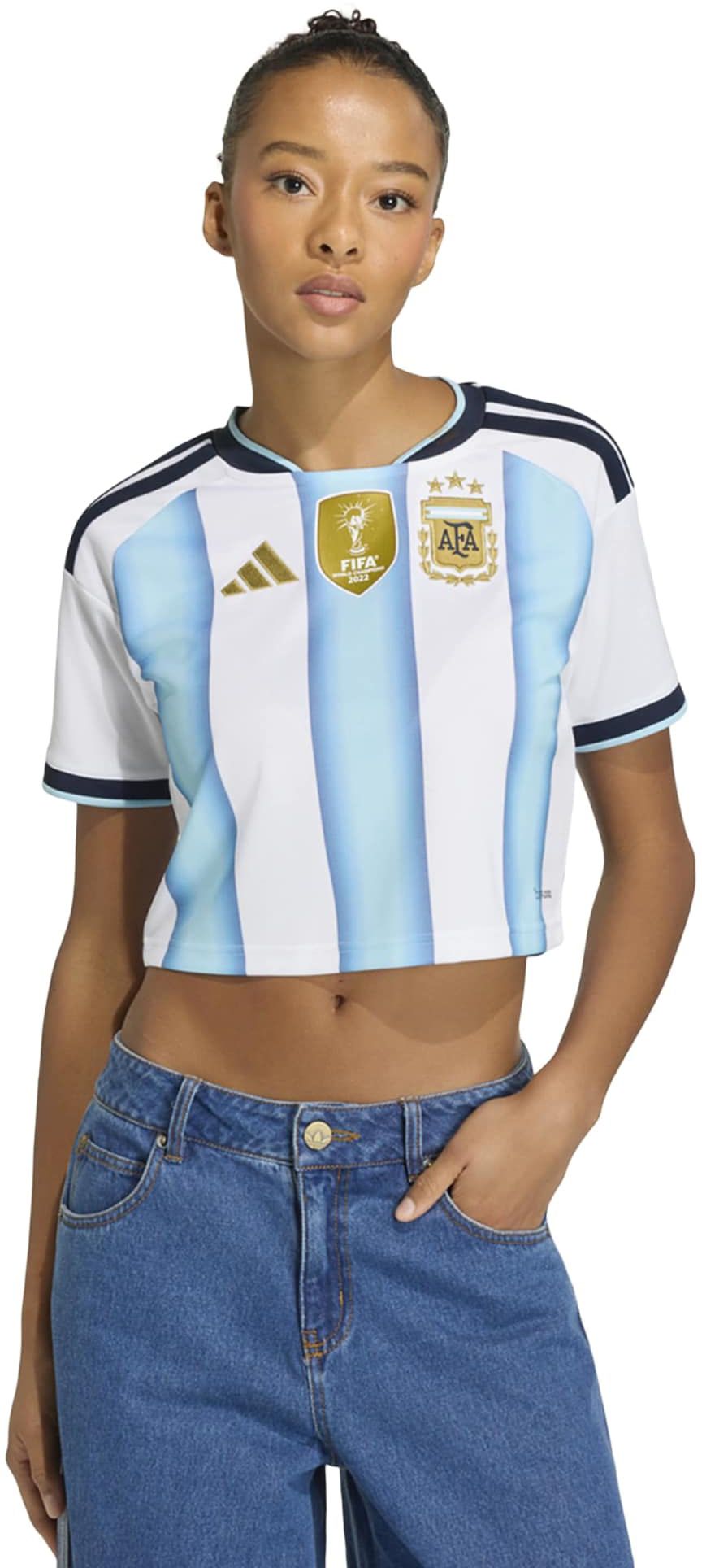 adidas Women's Argentina 2026 Home Crop Top Replica Jersey