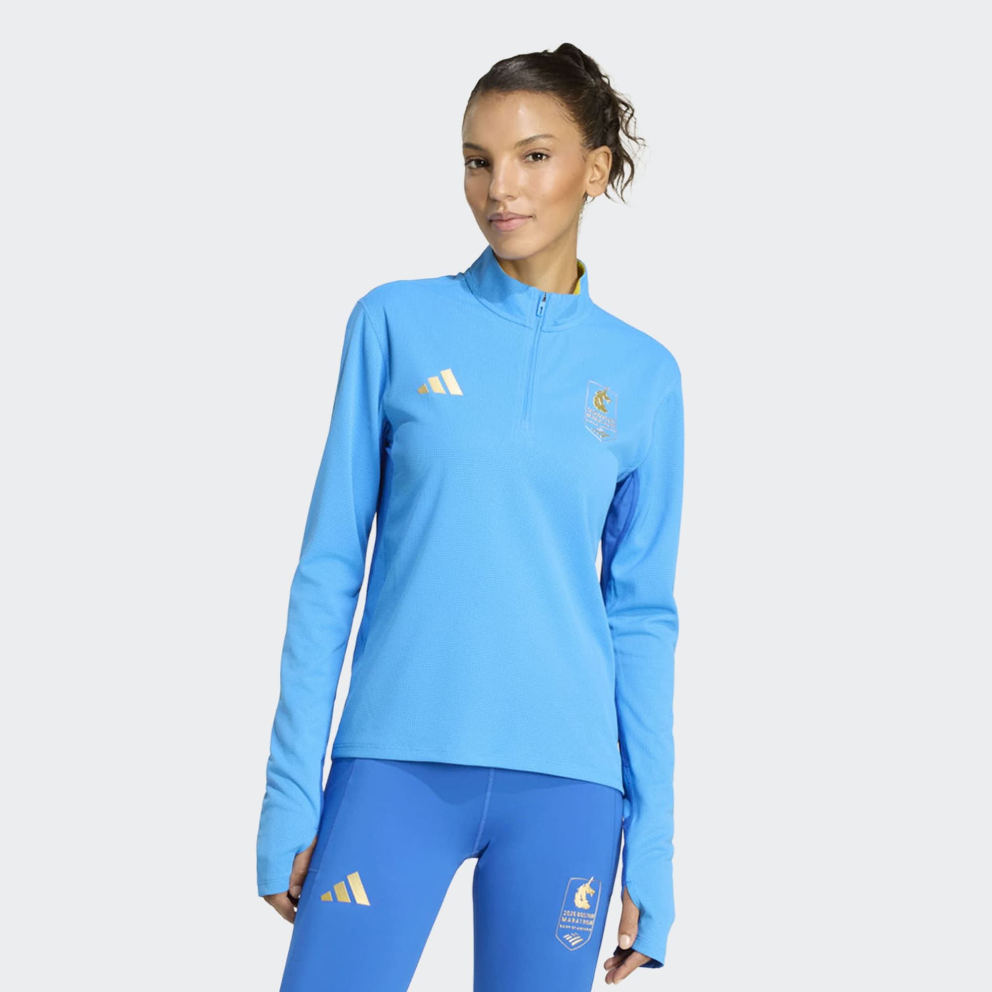 adidas Women's Boston Marathon 2026 1/2 Zip Shirt | Dick's