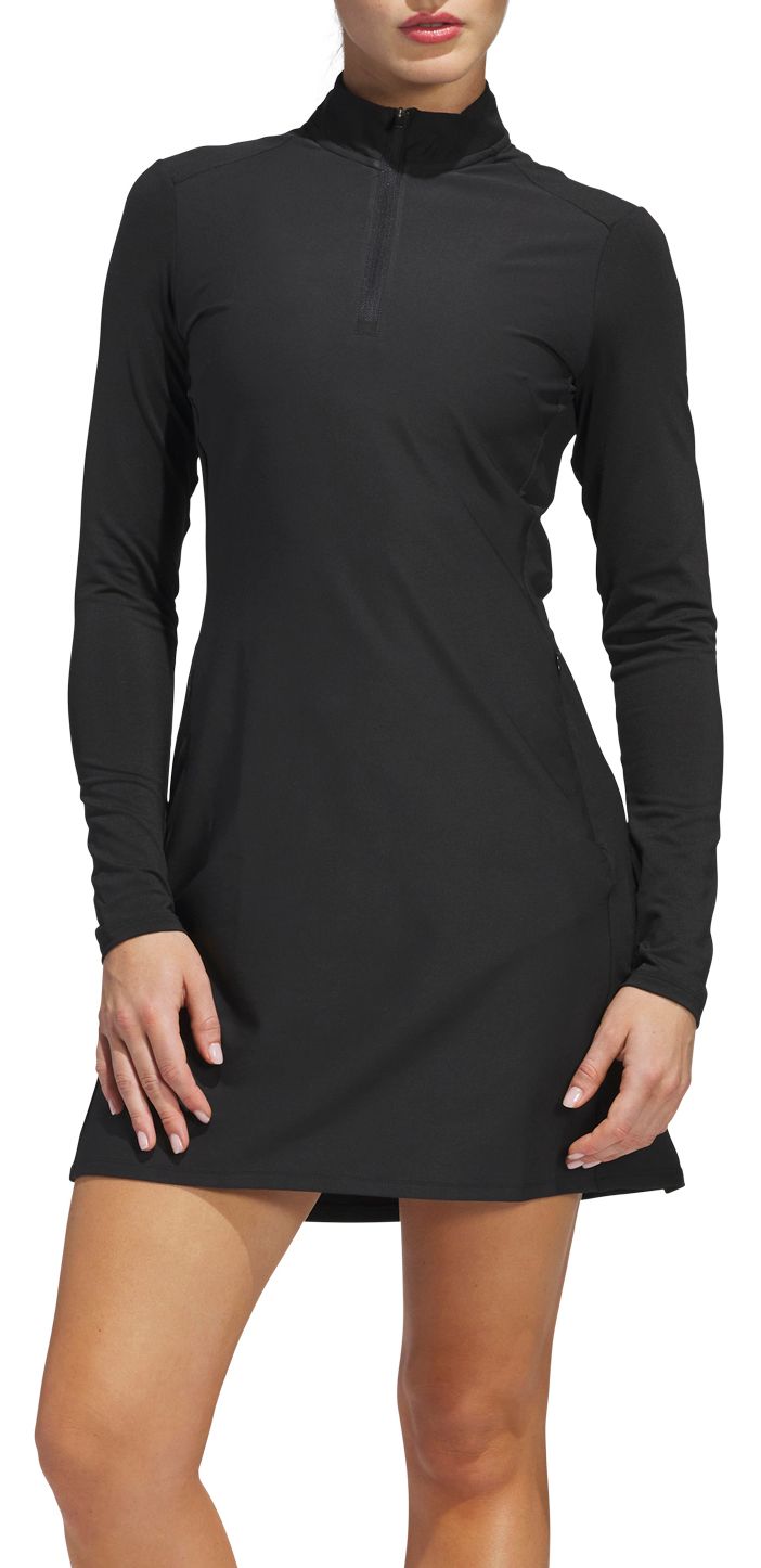 adidas black dress long sleeve Adidas Originals Adicolor Three Stripe Long Sleeve Dress In Black