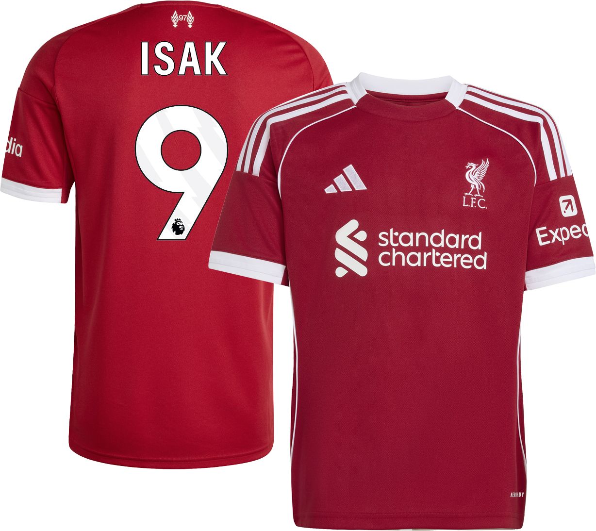 Liverpool FC アウェイ ユニフォーム オーセンティック イサク 9 adidas Youth Liverpool FC Alexander Isak #9 2025 Home Replica