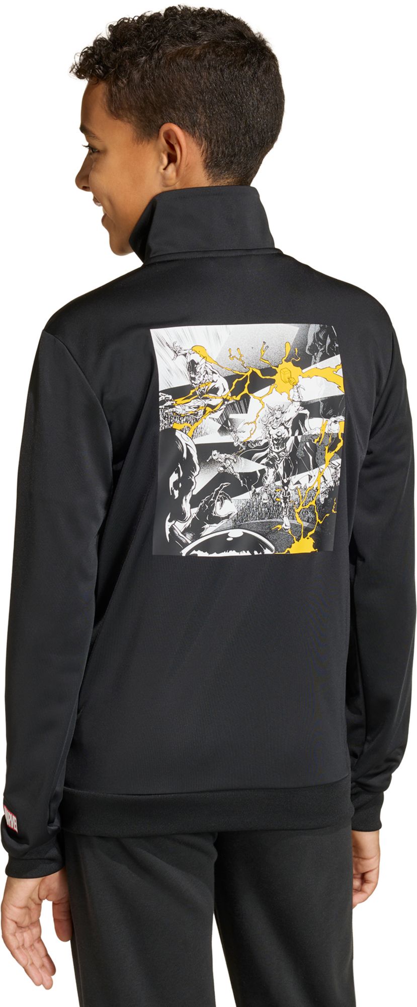 adidas Youth Real Madrid x Avengers Black Full-Zip Track Jacket