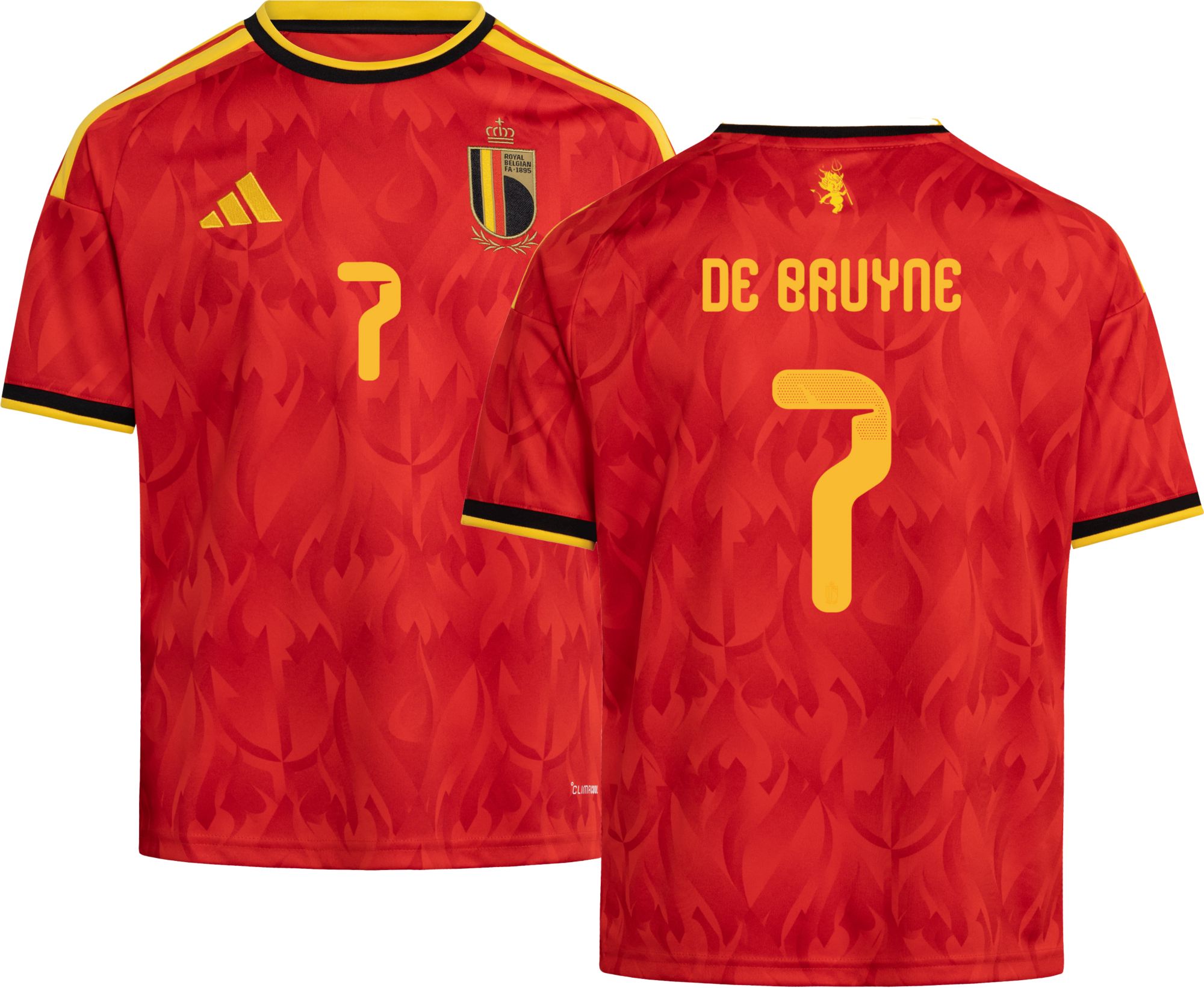 adidas Youth Belgium Kevin De Bruyne #7 2026 Home Replica Jersey