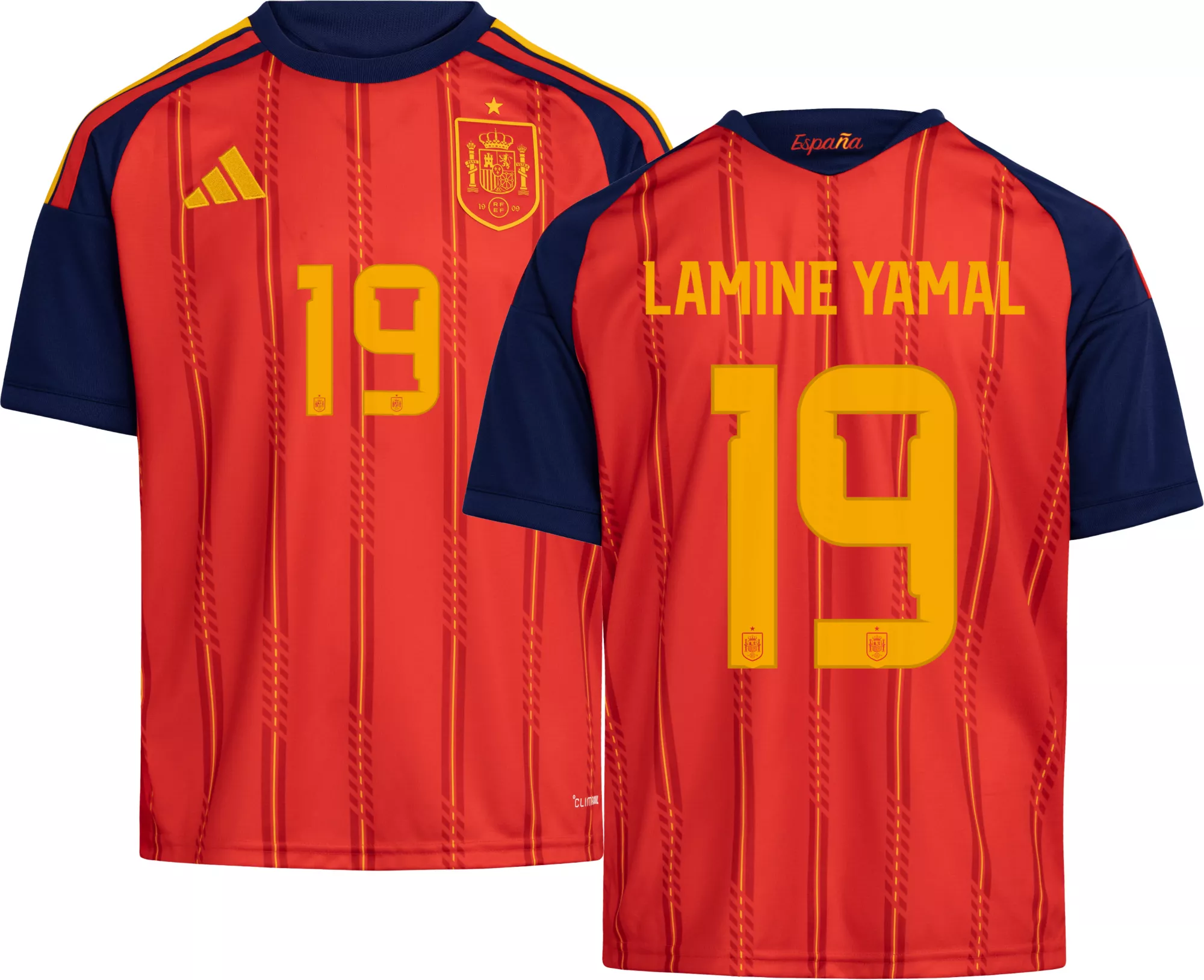 adidas Youth Spain Lamine Yamal #19 2026 Home Replica Jersey