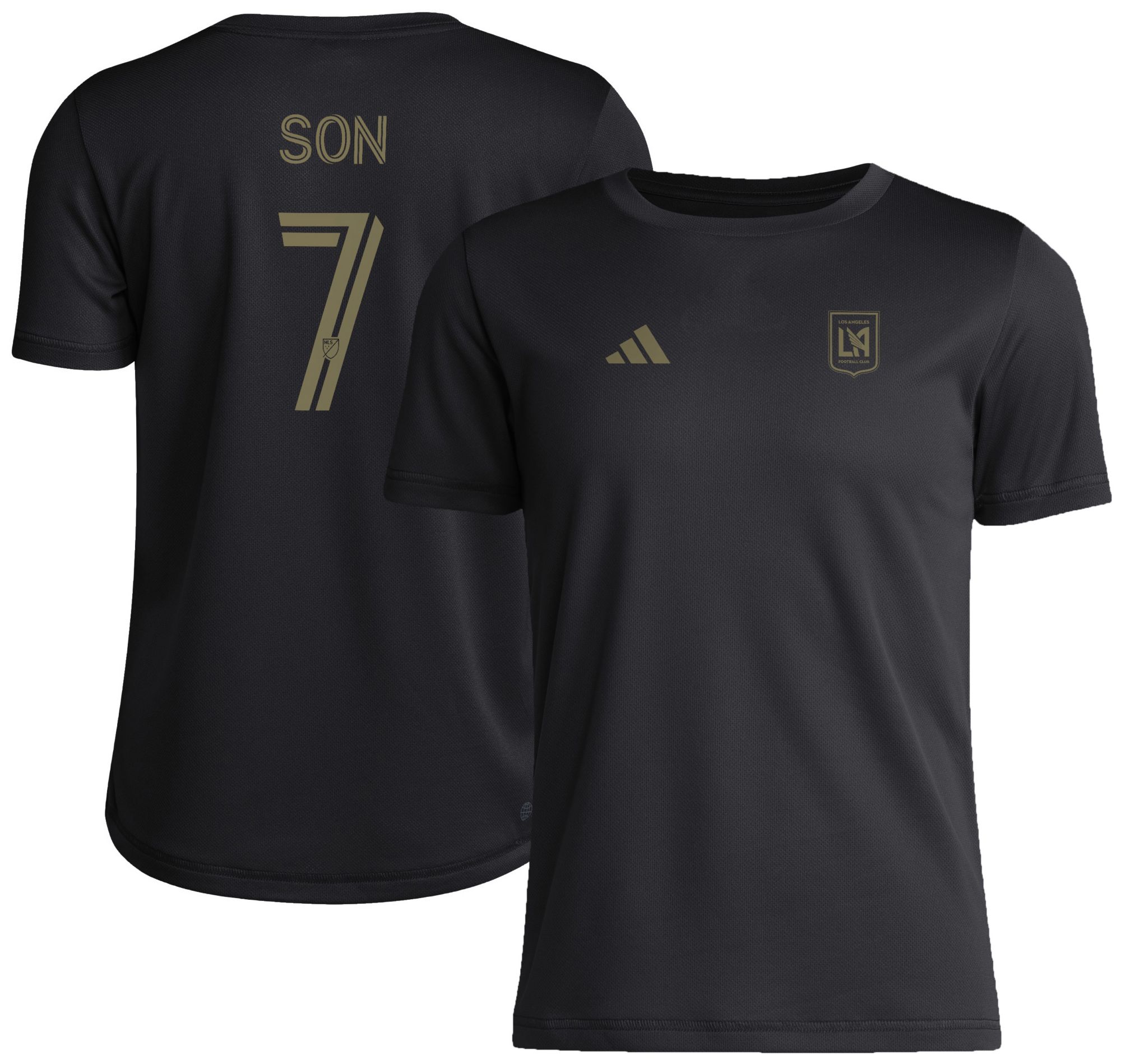 adidas Youth 2026 Los Angeles FC Son Heung-min #7 Black Home T