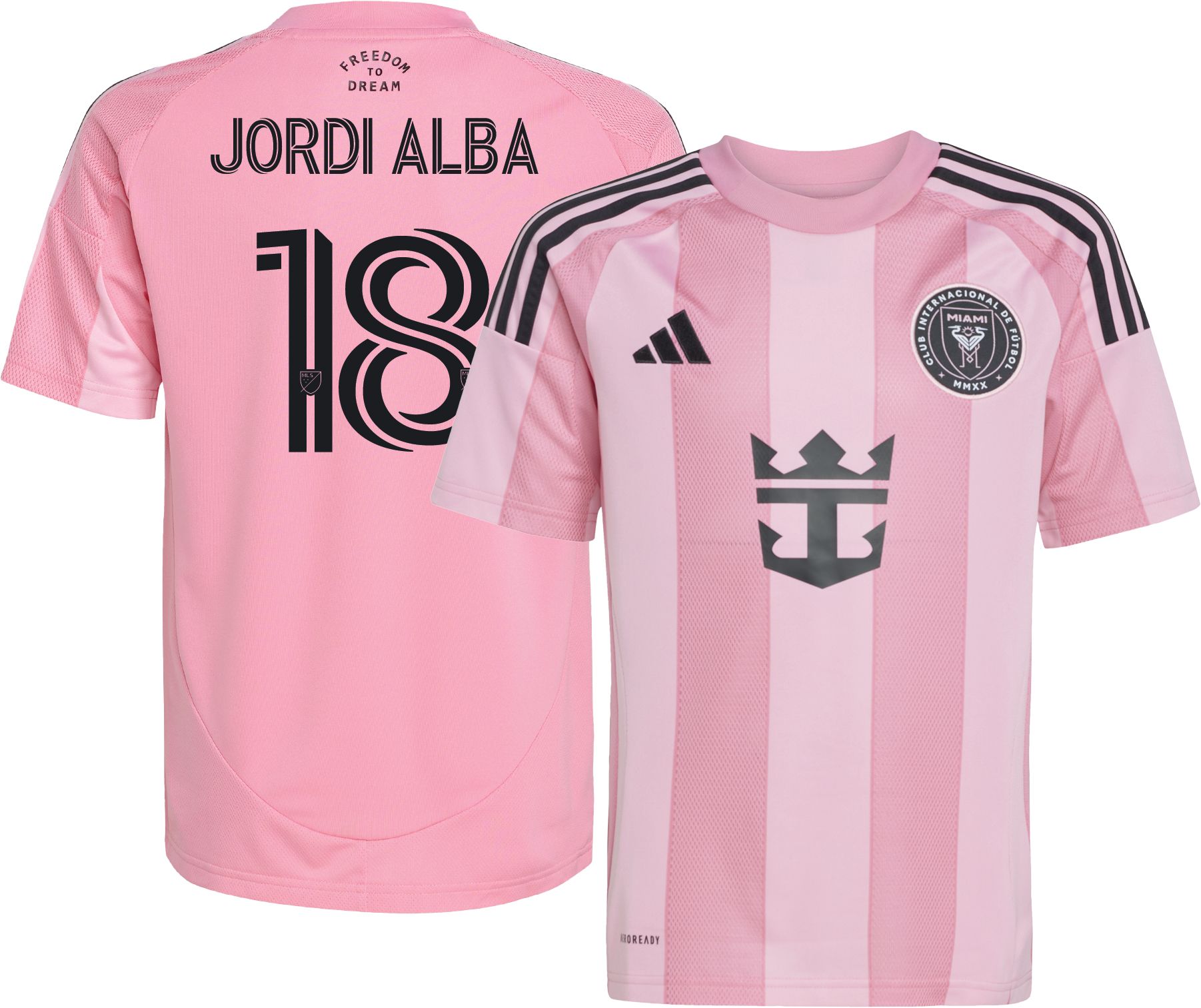 adidas Youth Inter Miami CF Jordi Alba #18 2025 Primary Replica