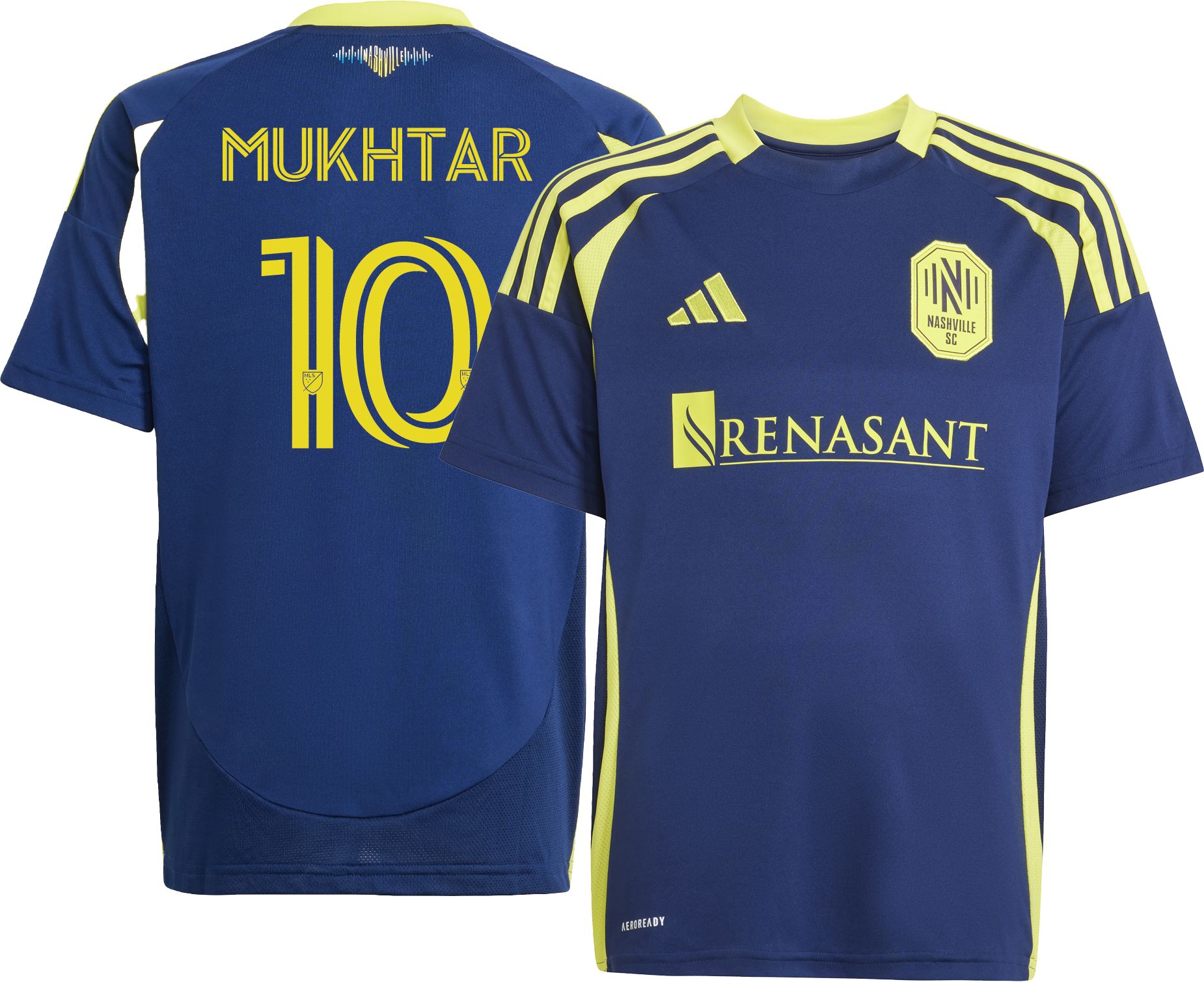 adidas Youth Nashville SC Hany Mukhtar #10 2025 Secondary Replica