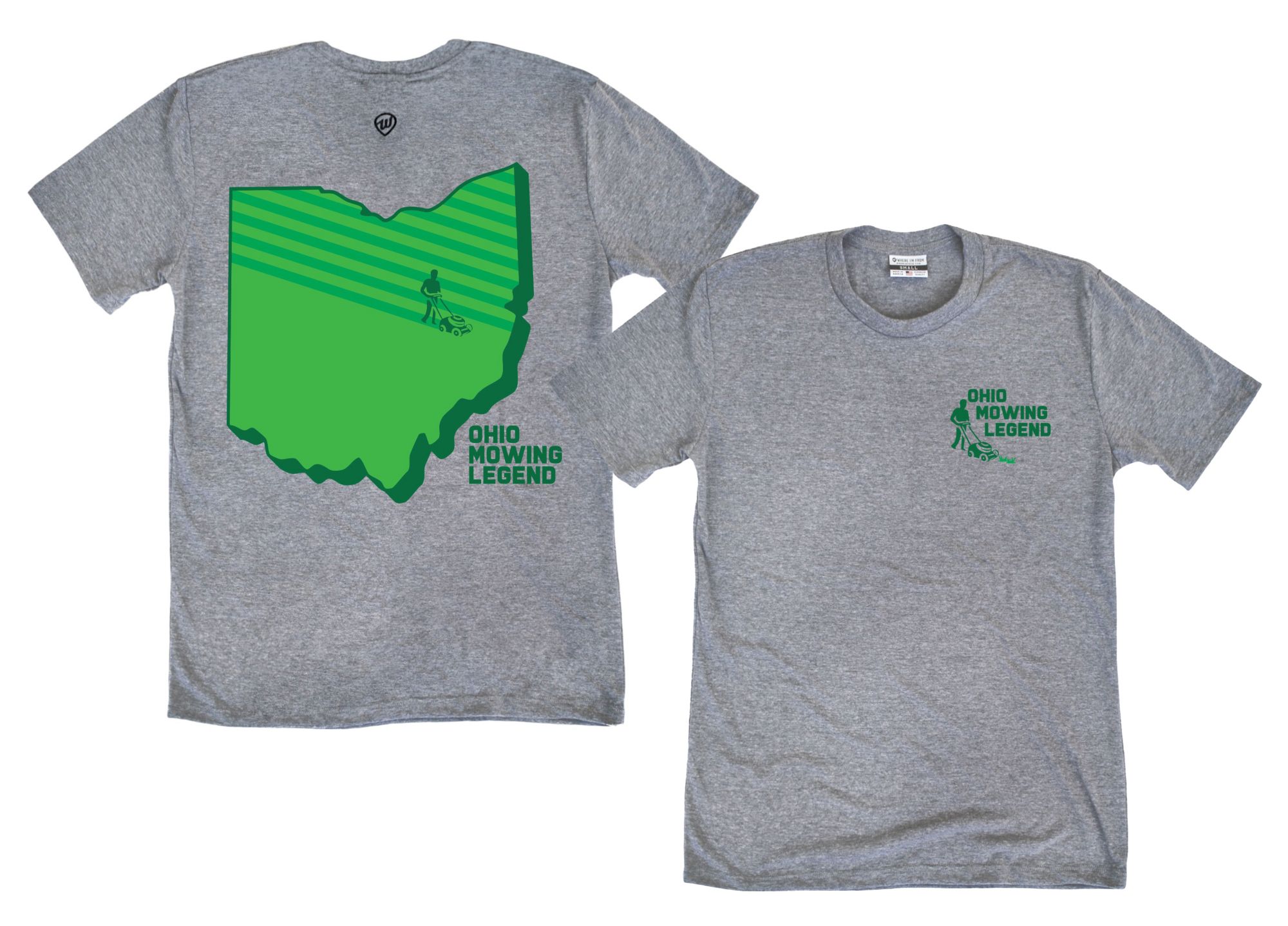 Where I'm From Adult Ohio Gray Father's Day 2Sided Lawn Mowing T