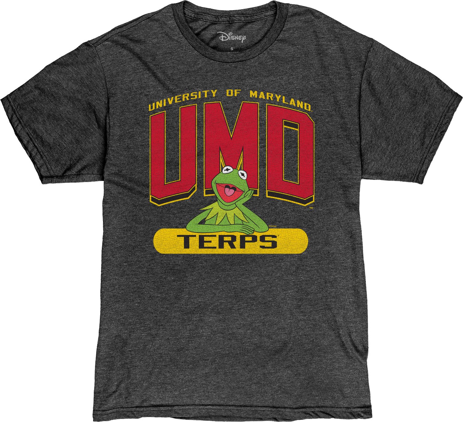 Blue 84 Adult Maryland Terrapins Muppets Kermit Black T-Shirt
