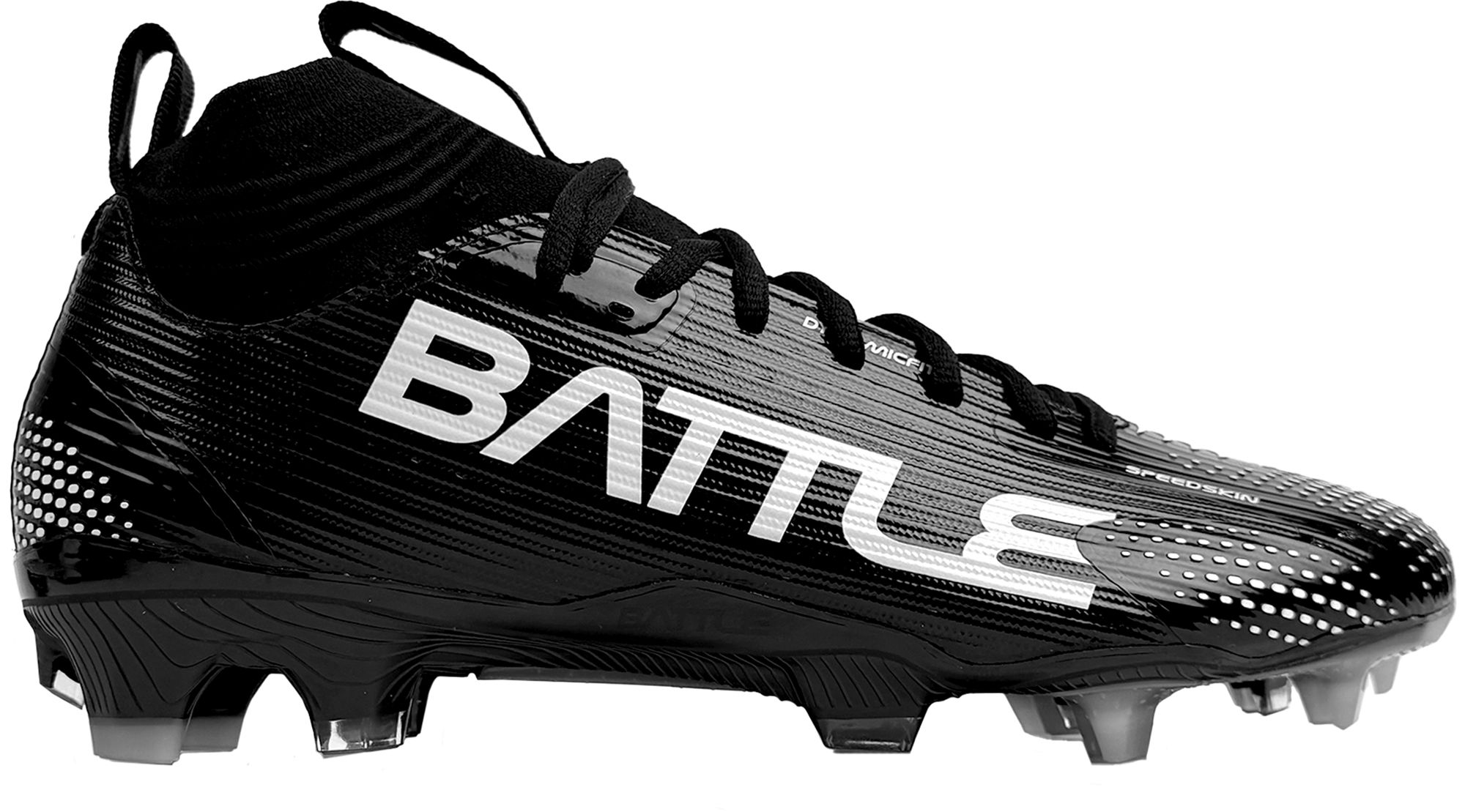 Battle AstroFly Football Cleats Men 11.5 White Black SPEEDSKIN Mid-Cut Battle Astrofly Football Cleats, Size M9.5/W11.0 - Medium/D  main image 3