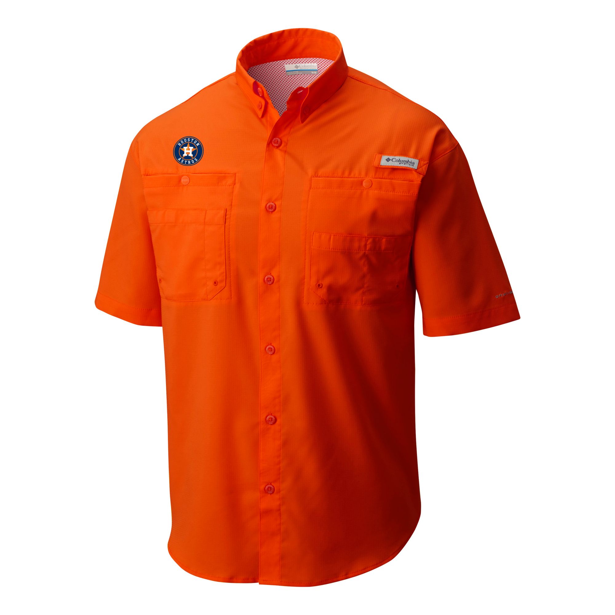 【オーダーページ】AgustDcat アミボムピアス Columbia Men's Houston Astros Orange Cooperstown Tamiami Shirt