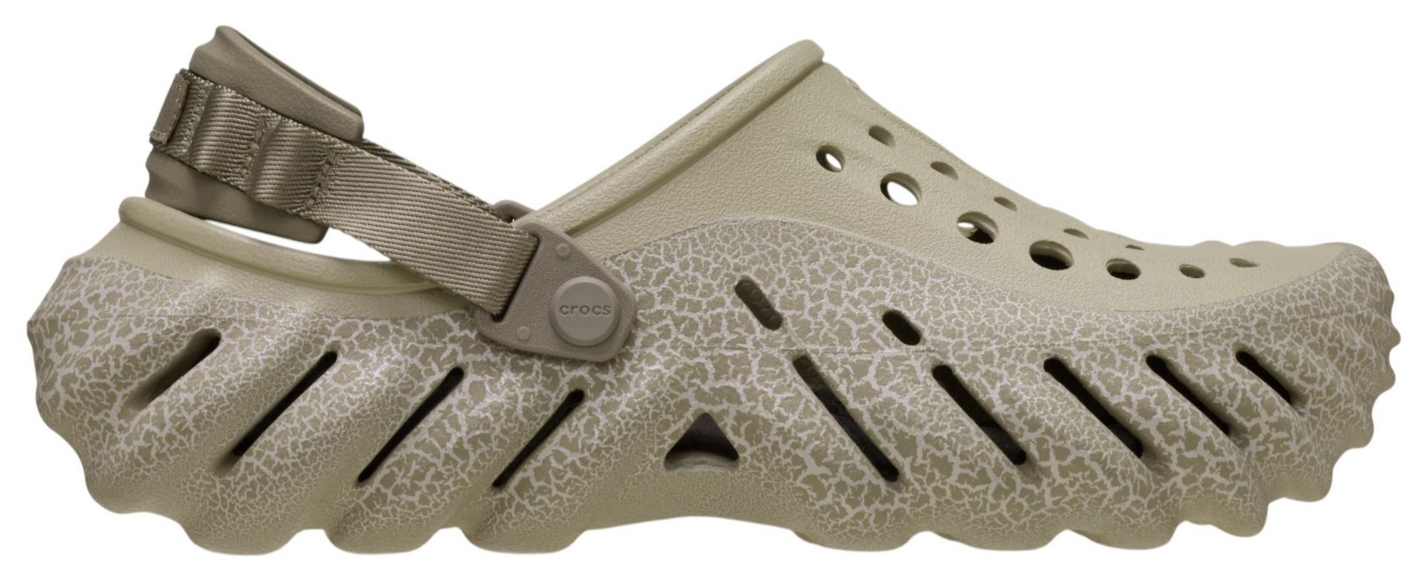 Crocs Echo Clog Mens 12 Gray Stucco Slip On Water Shoes Sandals Sculpted Strap Crocs Echo Slide Mens Sandals Grey 208170-1FT – Shoe Palace main image 3