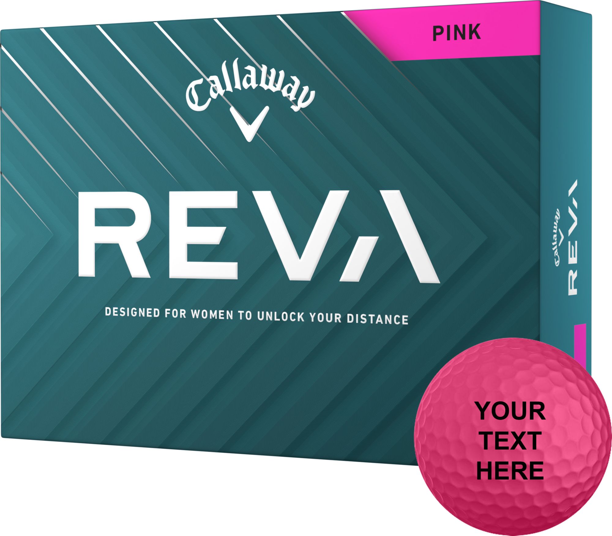 Callaway Women's 2025 REVA Pink Personalized Golf Balls | Dick's