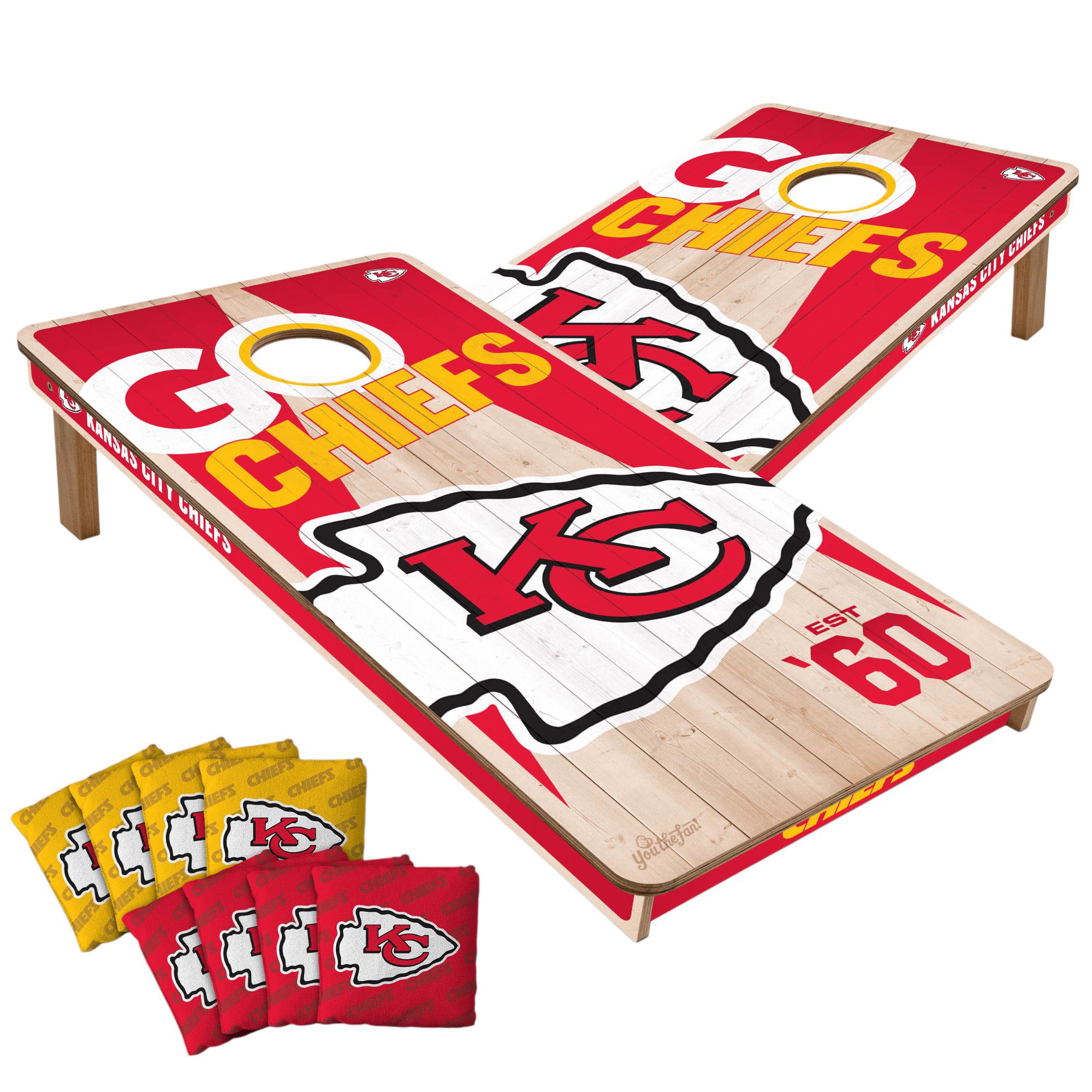 YouTheFan Kansas City Chiefs 2' x 4' Cornhole Boards | Dick's
