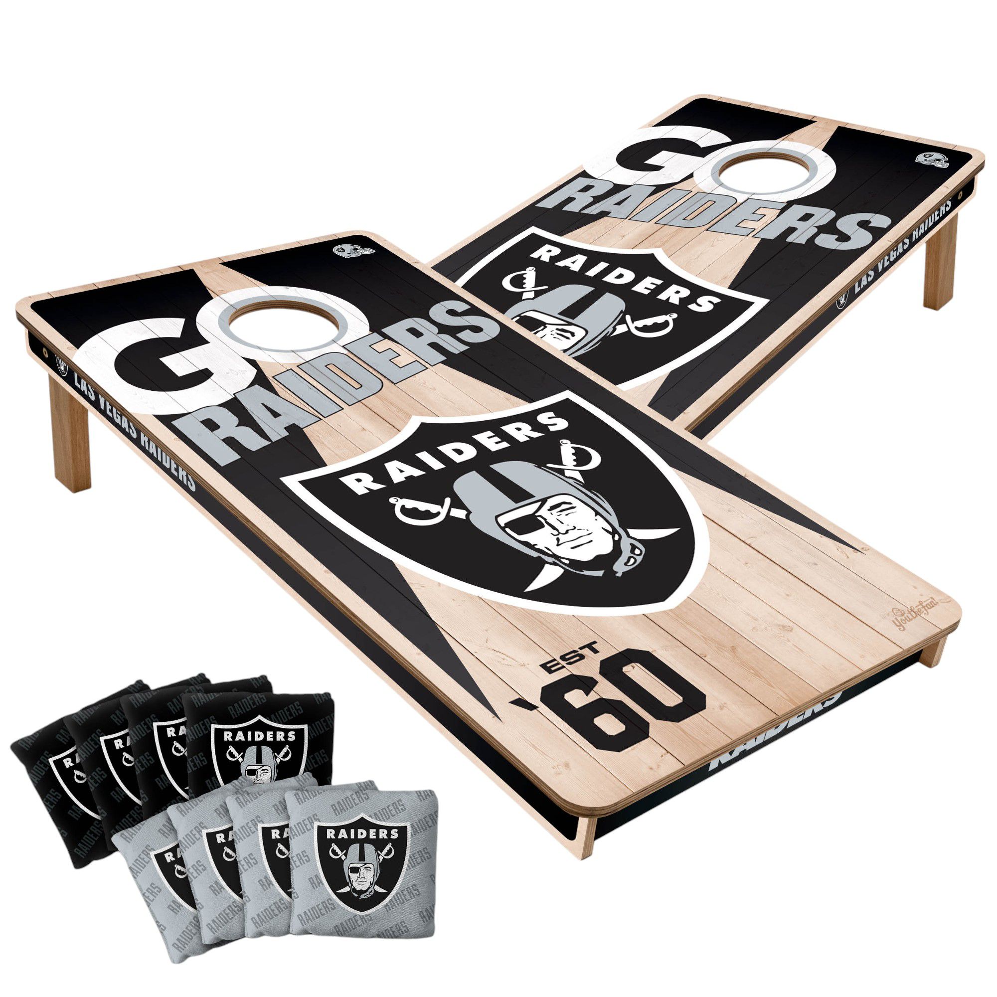 YouTheFan Las Vegas Raiders 2' x 4' Cornhole Boards | Dick's