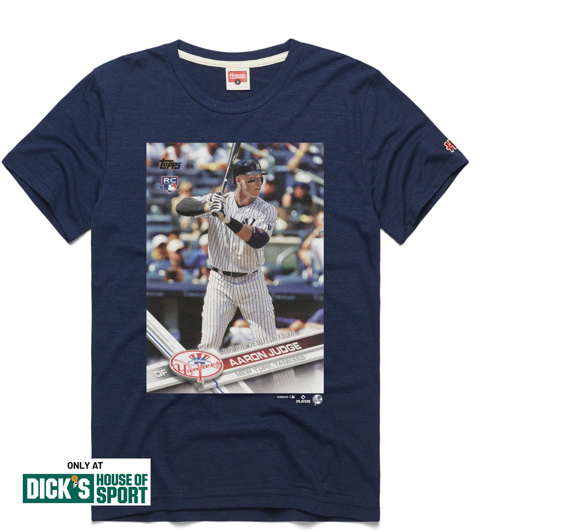 HOMAGE Men's New York Yankees Aaron Judge Navy Topps Trading T