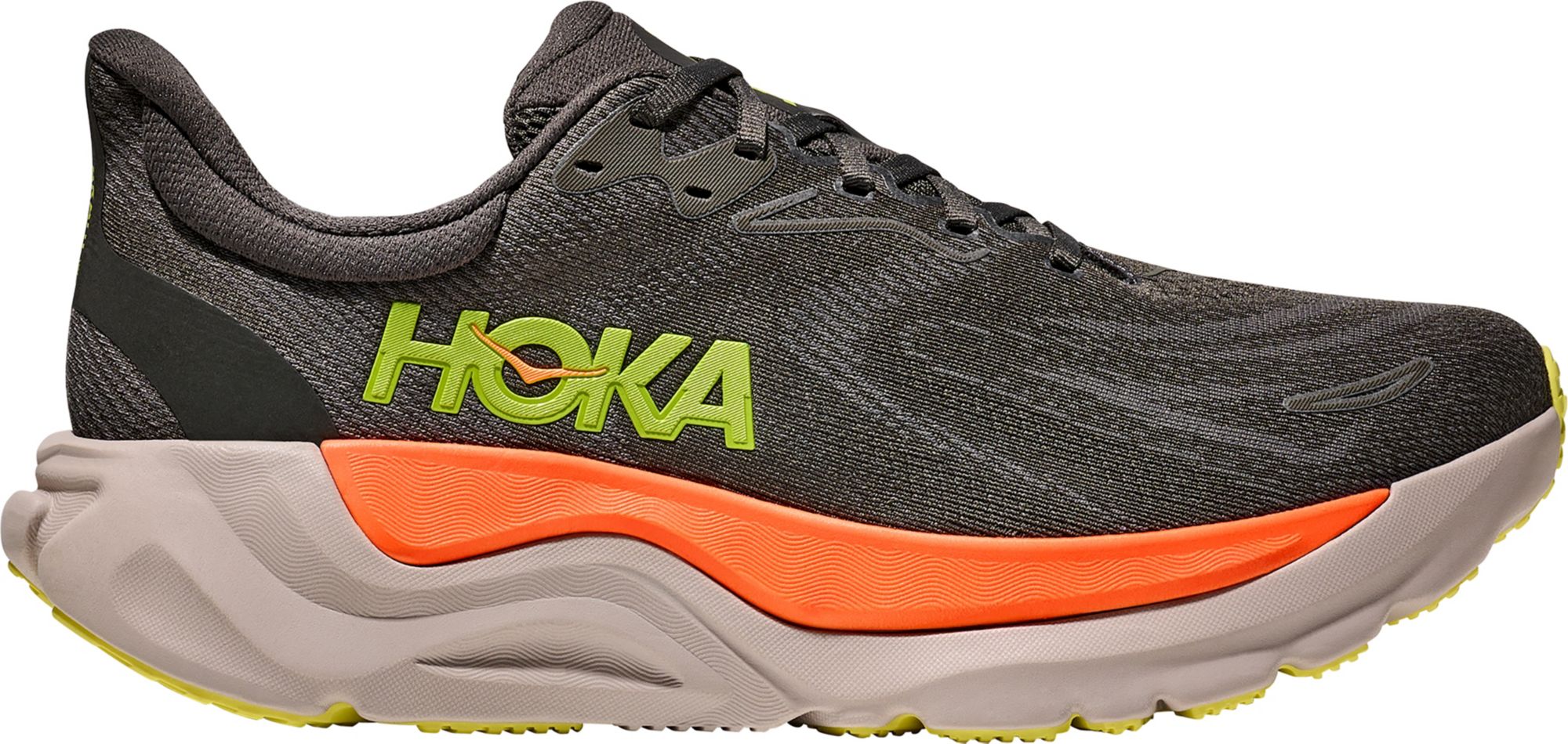 Hoka One One Arahi Running Shoes Mens 11.5 M Grey Lime Green Visibility 1016258 http:// main image 3