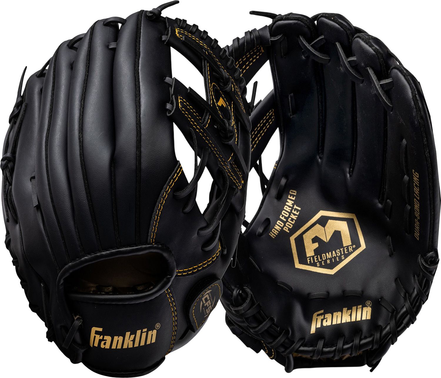 Gant De Baseball/softball Franklin Sports Field Master – 13 Pouces, Noir/or, Lancer Main Droite, Adulte/enfant