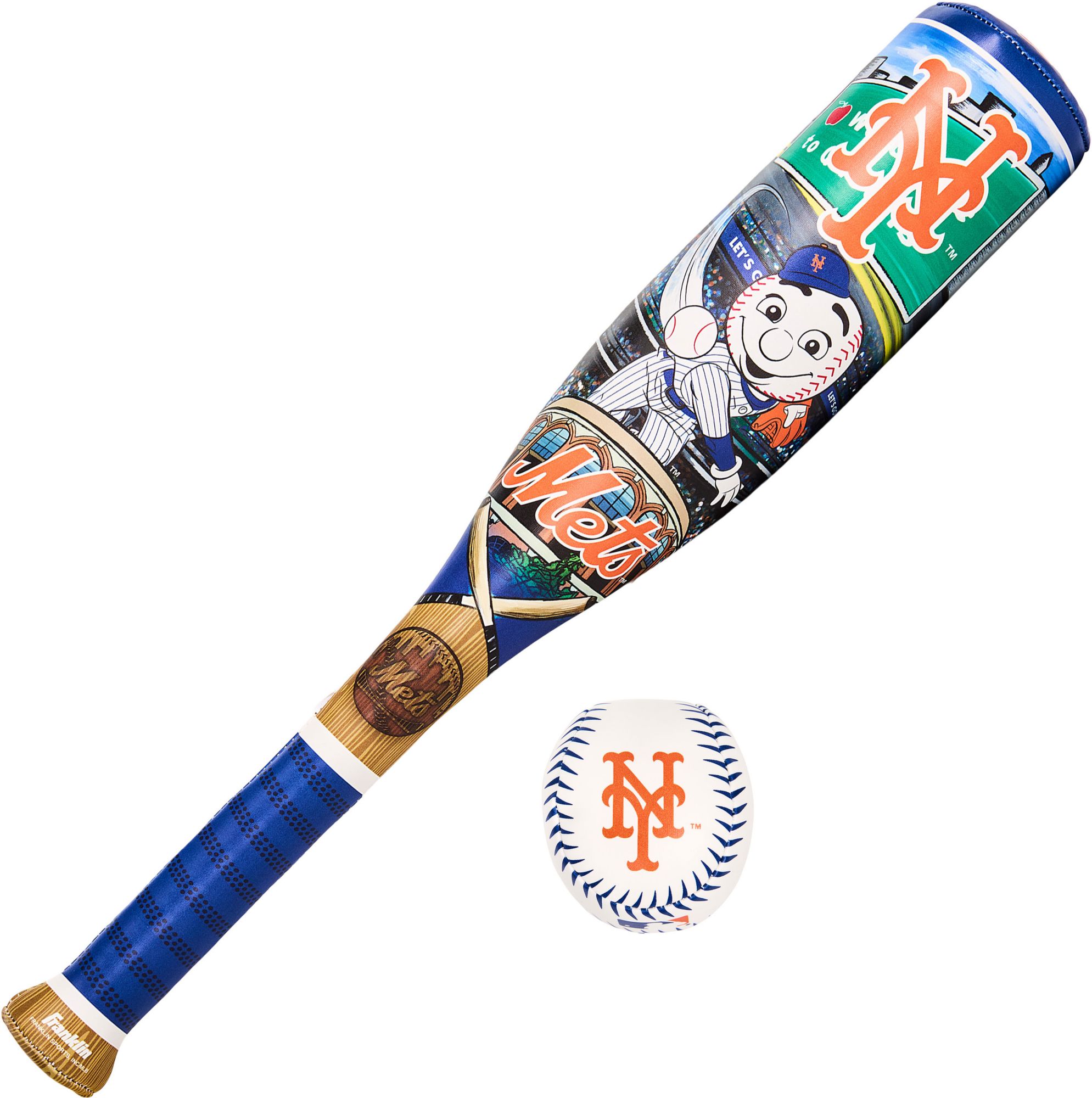 1セットのみ　限定　MLB フォームフィンガー 3点セット　big 大きめ Franklin New York Mets Club Culture Soft Bat and Ball Set | Dick's