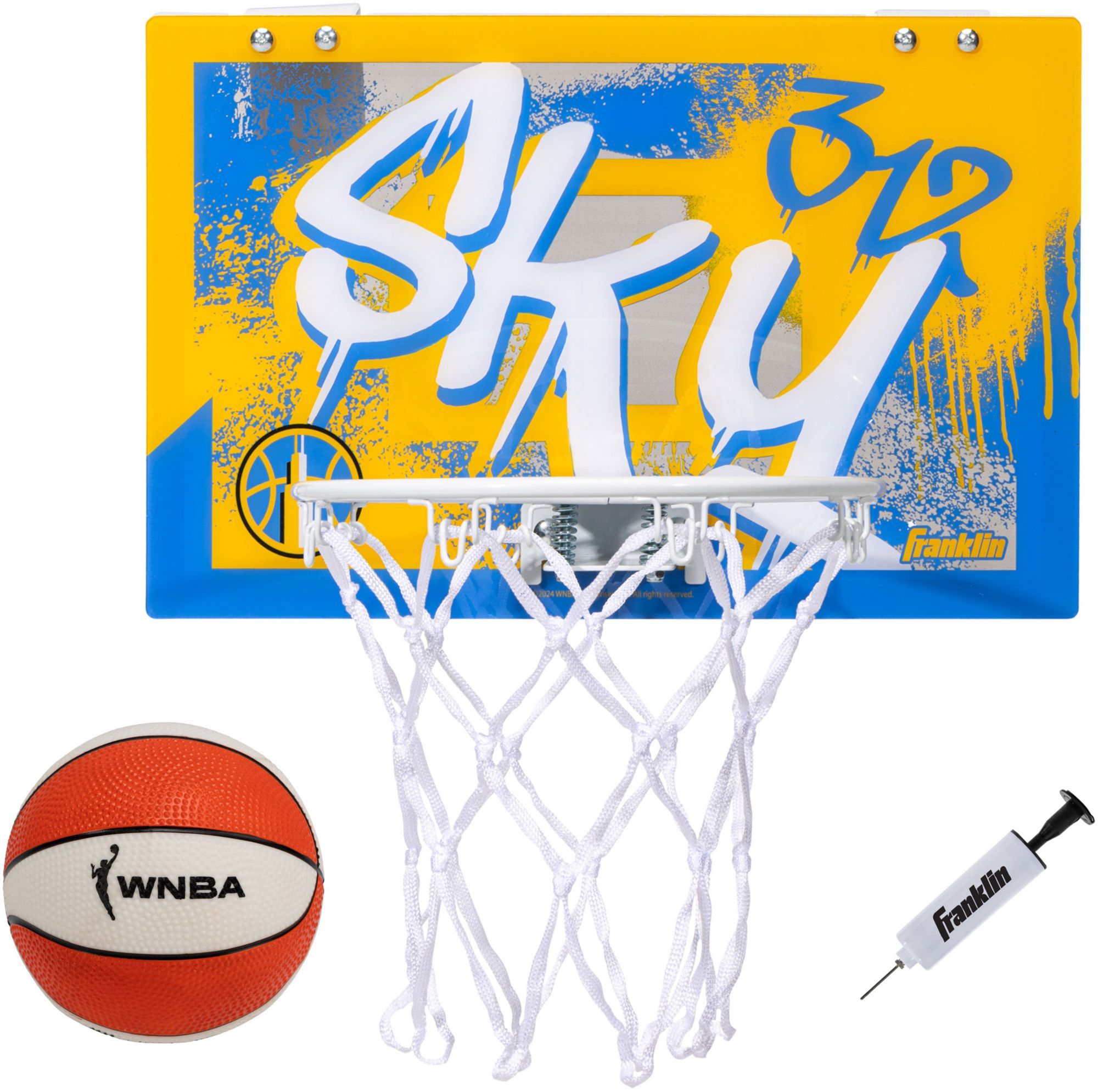 Franklin Chicago Sky Over The Door Mini Basketball Hoop and Ball