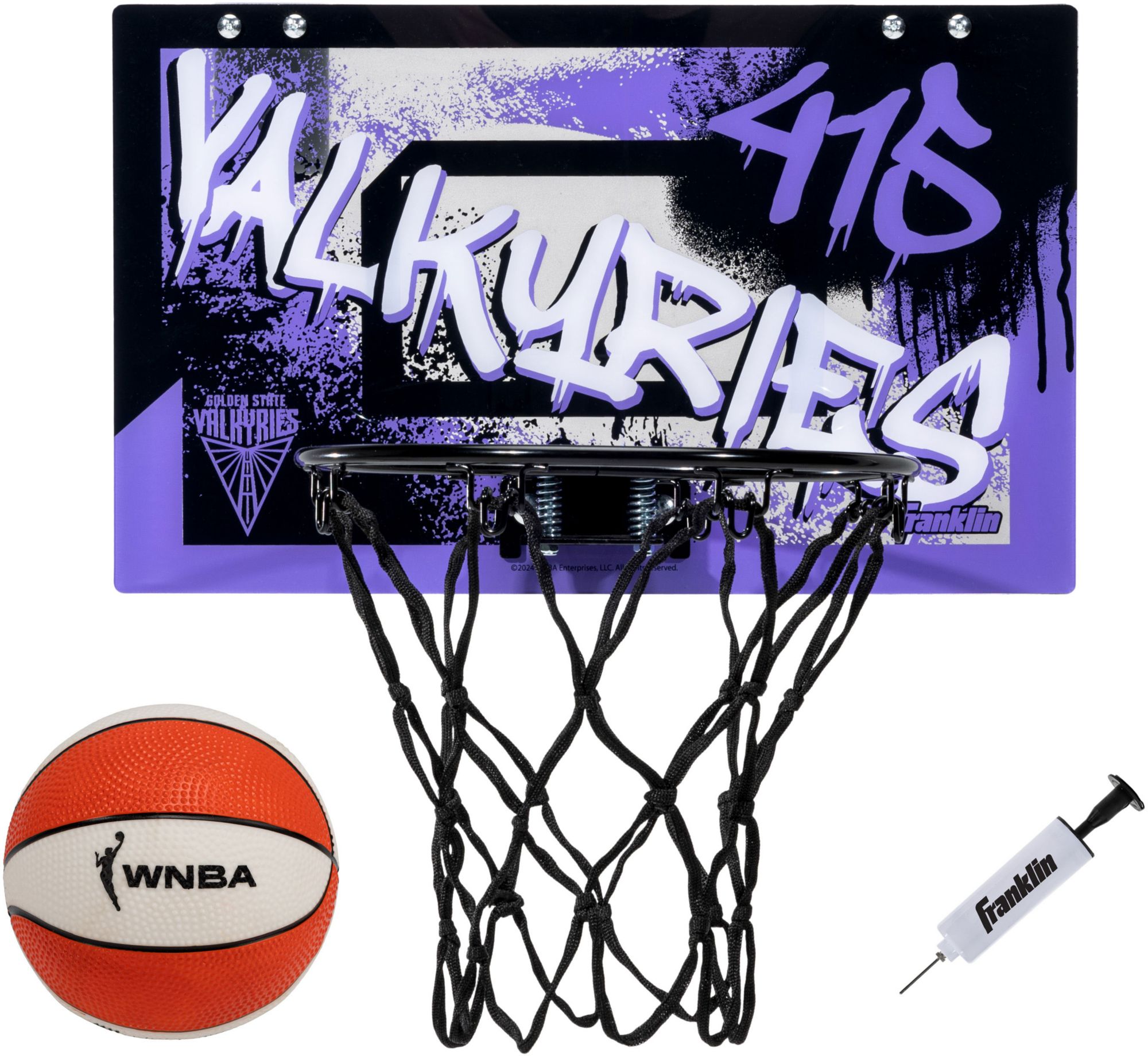 Franklin Golden State Valkyries Over The Door Mini Basketball Hoop 