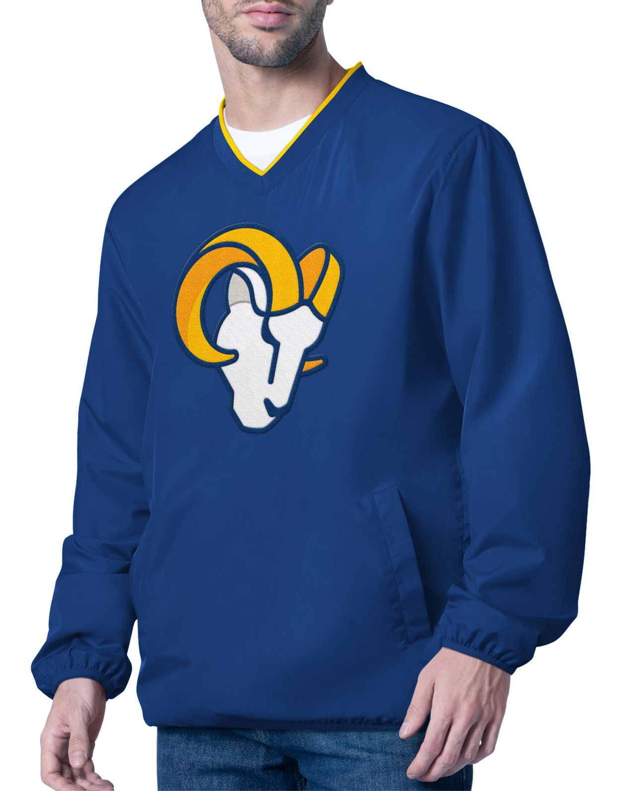G-III Men's Los Angeles Rams Royal Crossover Pullover Jacket