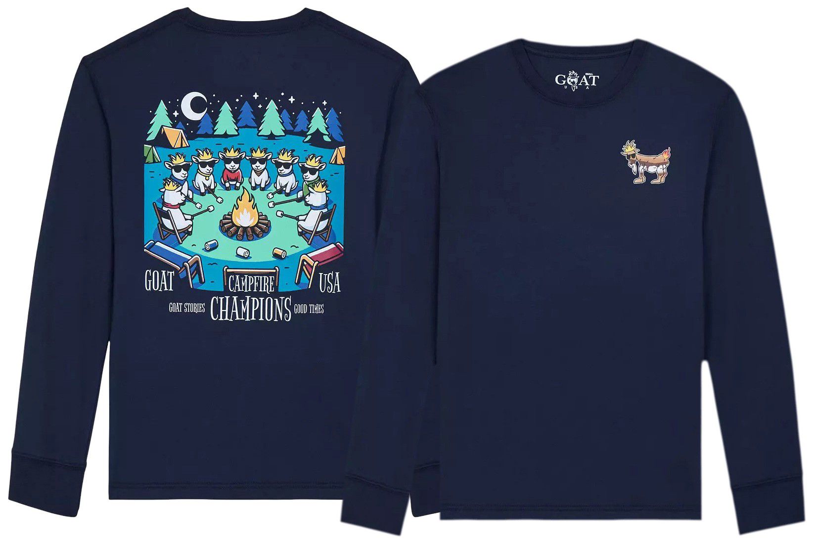 GOAT USA Campfire Graphic Long Sleeve T Shirt - Adult | Dick's