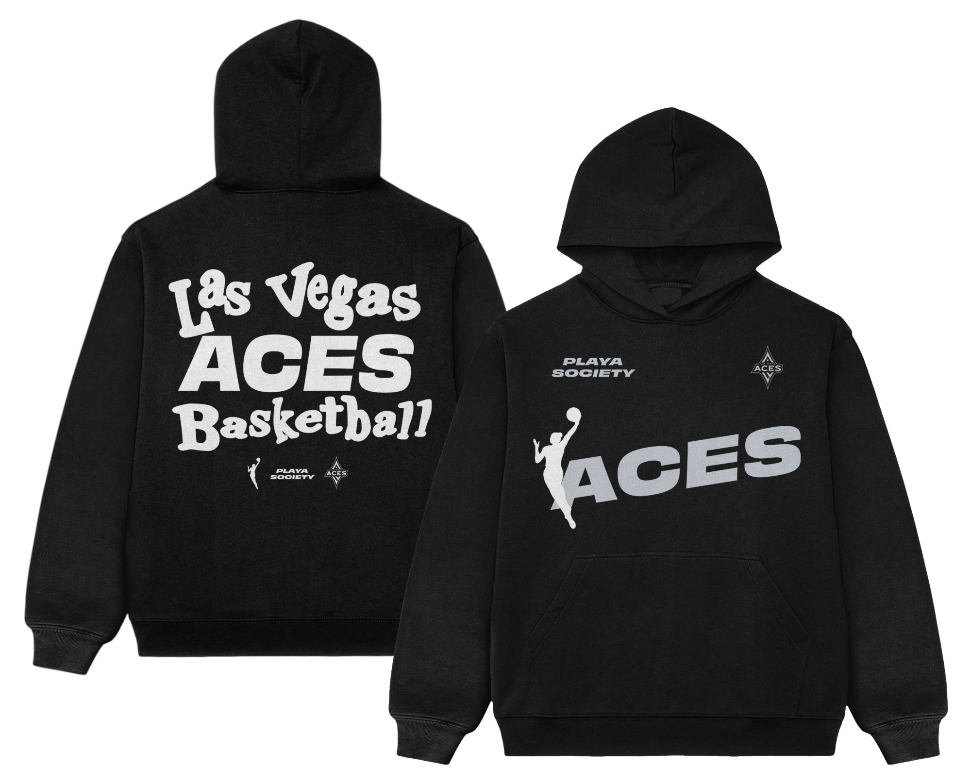PLAYA SOCIETY Unisex Las Vegas Aces Black Catch Up Hoodie | Dick's