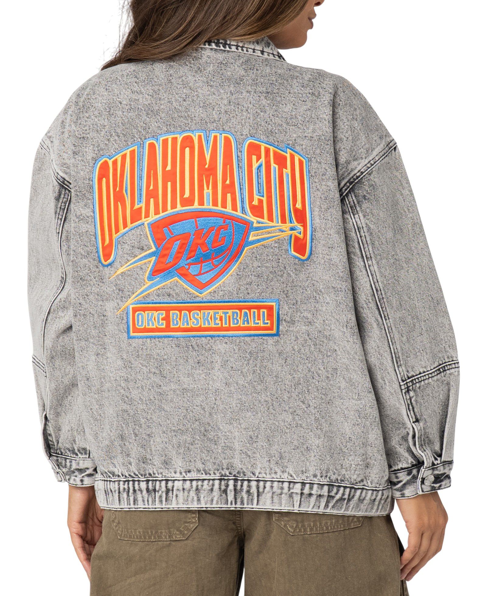 The Wild Collective Adult Oklahoma City Thunder Grey Denim Cargo
