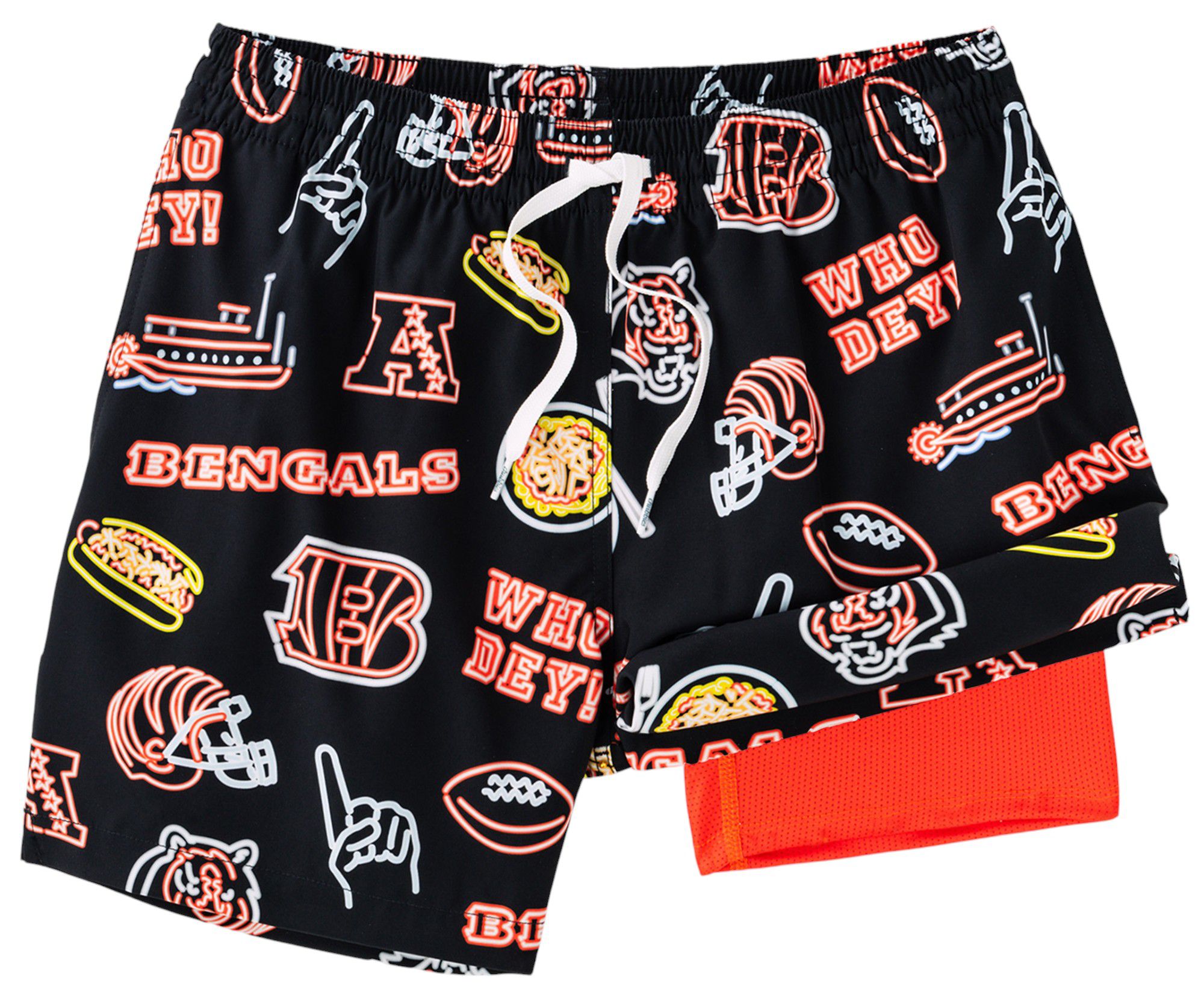 Chubbies Adult Cincinnati Bengals Neon Medium Orange 5.5