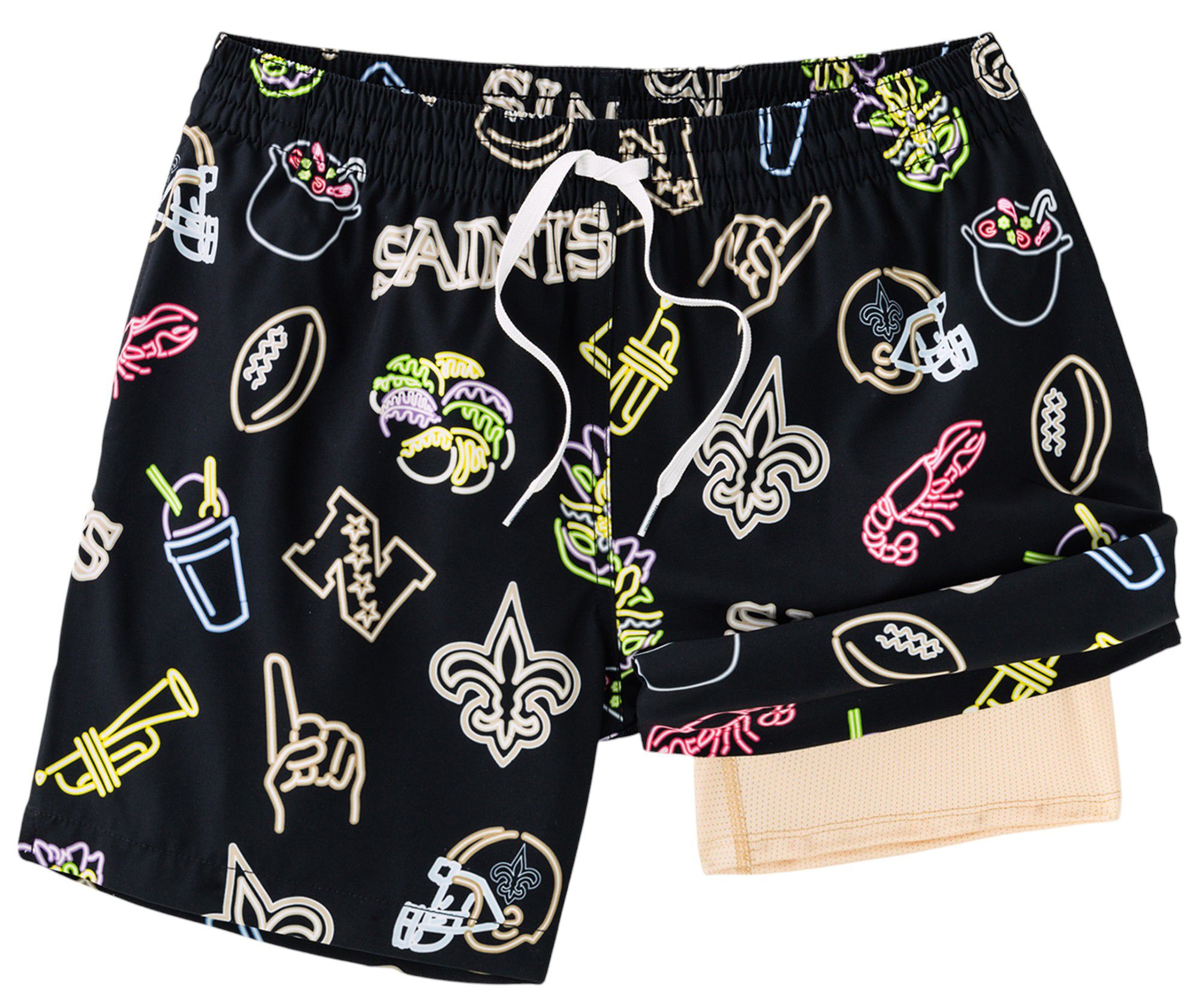 Thousand Birdies' Legs サウザンズ・バーディーズ・レッグス Chubbies Adult New Orleans Saints Neon Black 5.5