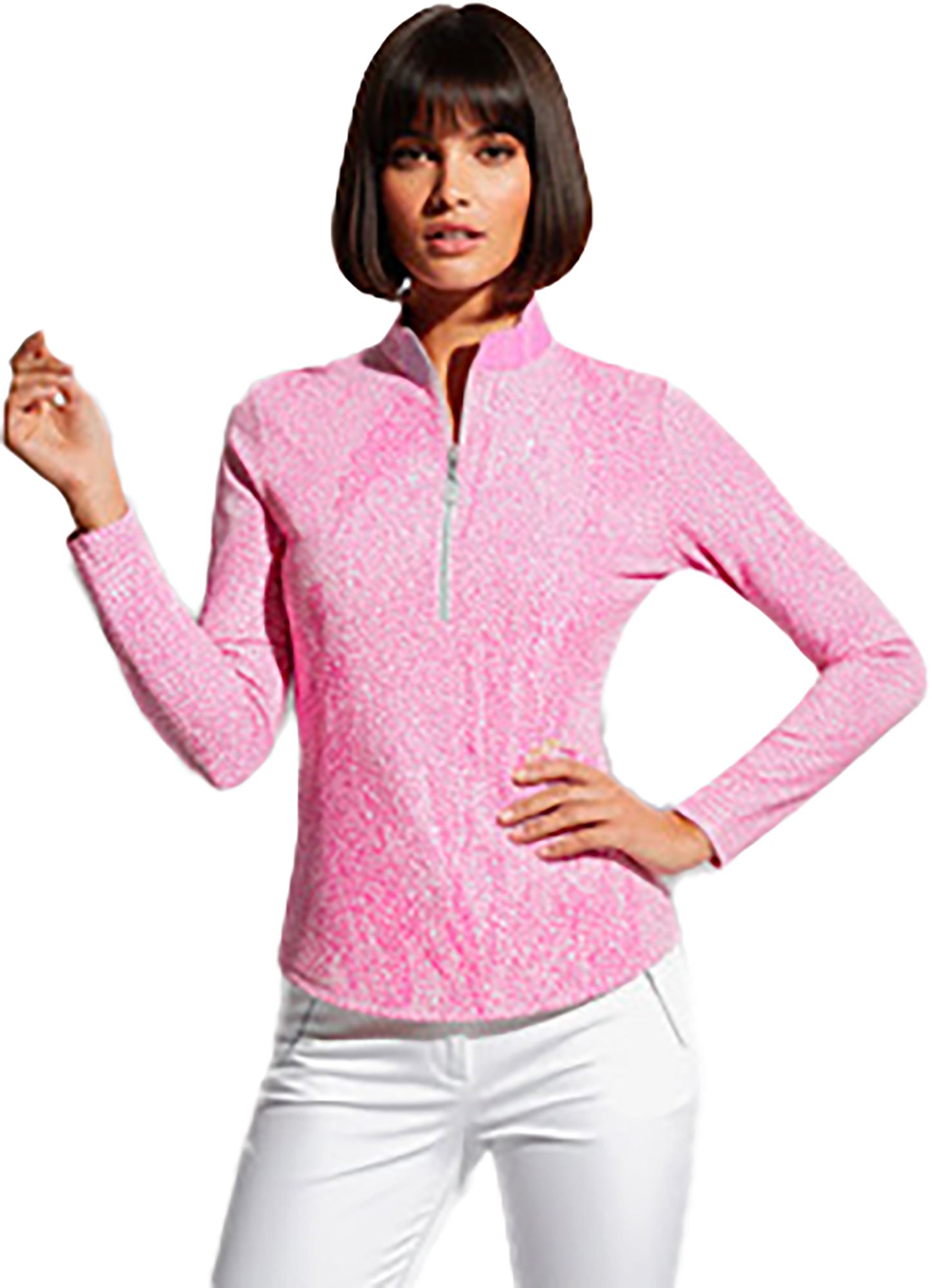 Jamie Sadock Women's Sauvage Sunsense Print Long Sleeve ½ Zip